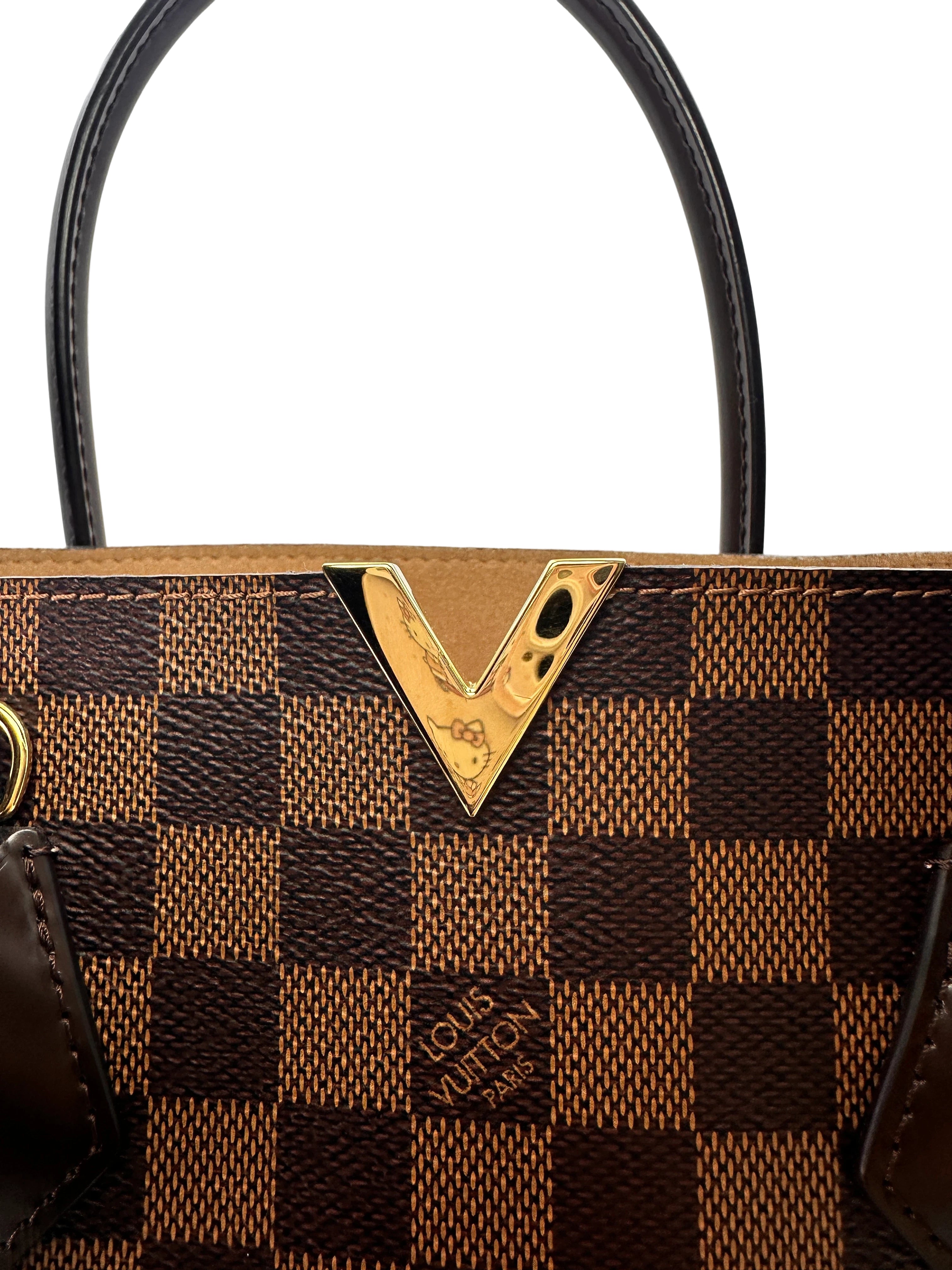 Louis Vuitton Kensington Brown Damier Ebene Tote Handle Bag LV2056