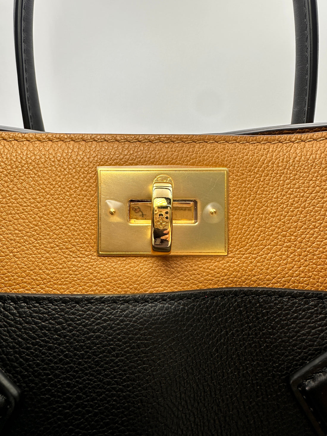 Louis Vuitton On My Side MM Black Leather And Monogram Canvas Tote Bag LV2035