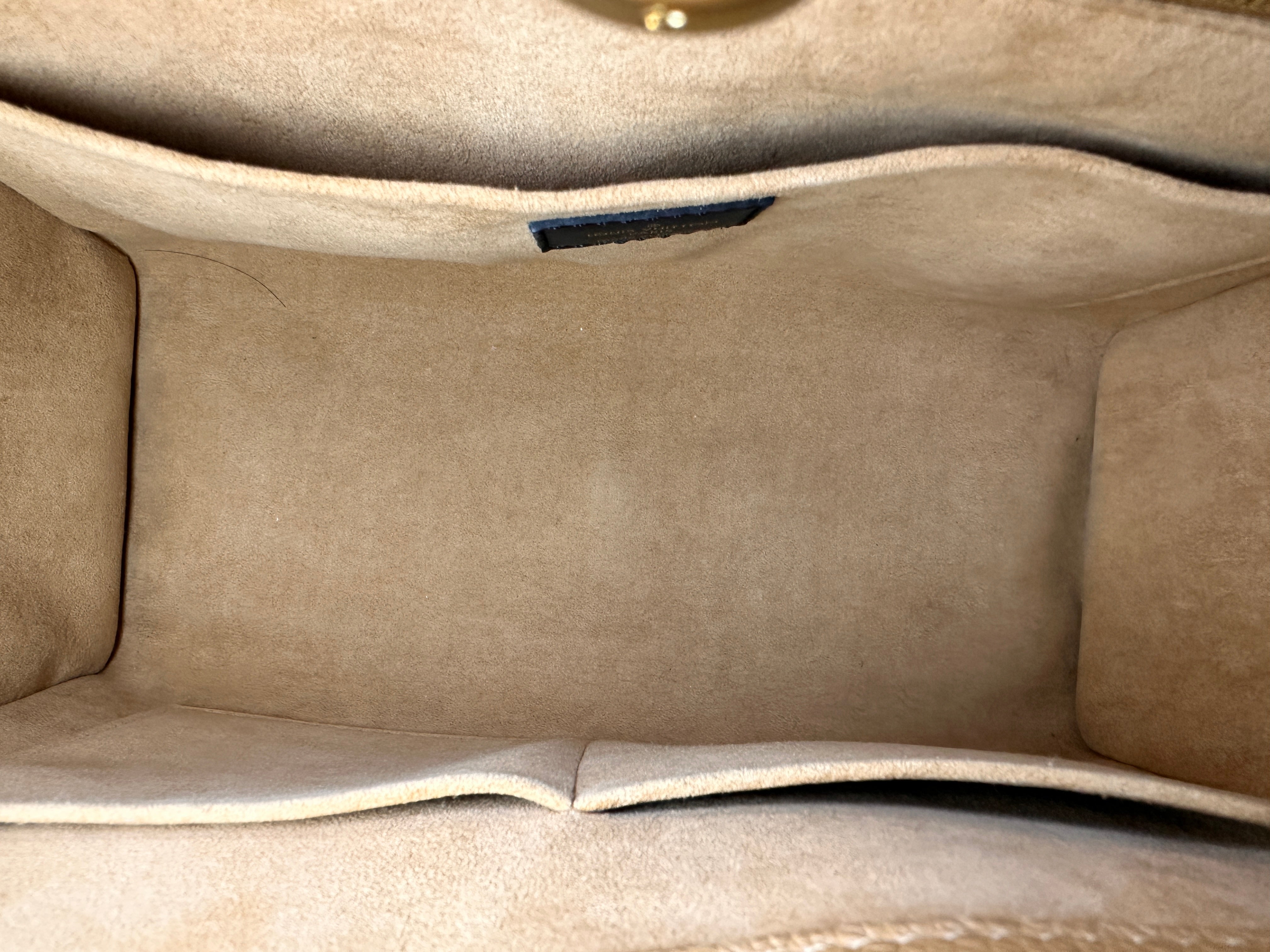 Louis Vuitton On My Side MM Black Leather And Monogram Canvas Tote Bag LV2035
