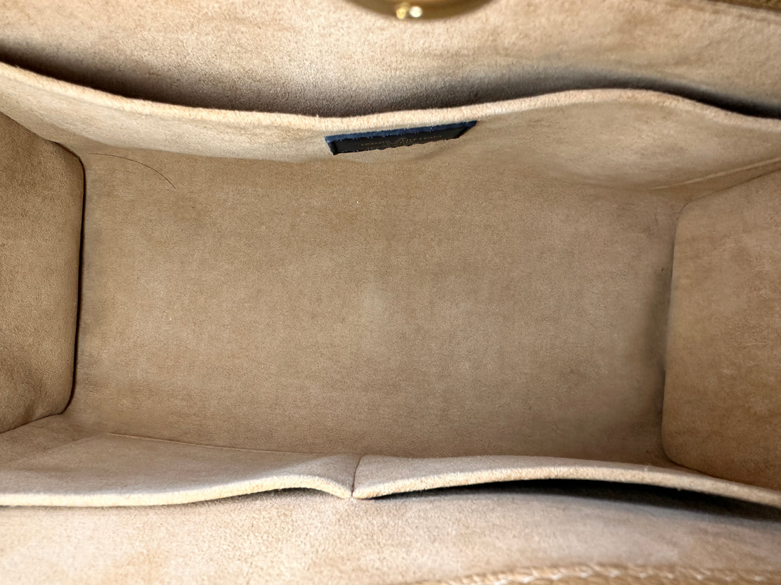 Louis Vuitton On My Side MM Black Leather And Monogram Canvas Tote Bag LV2035