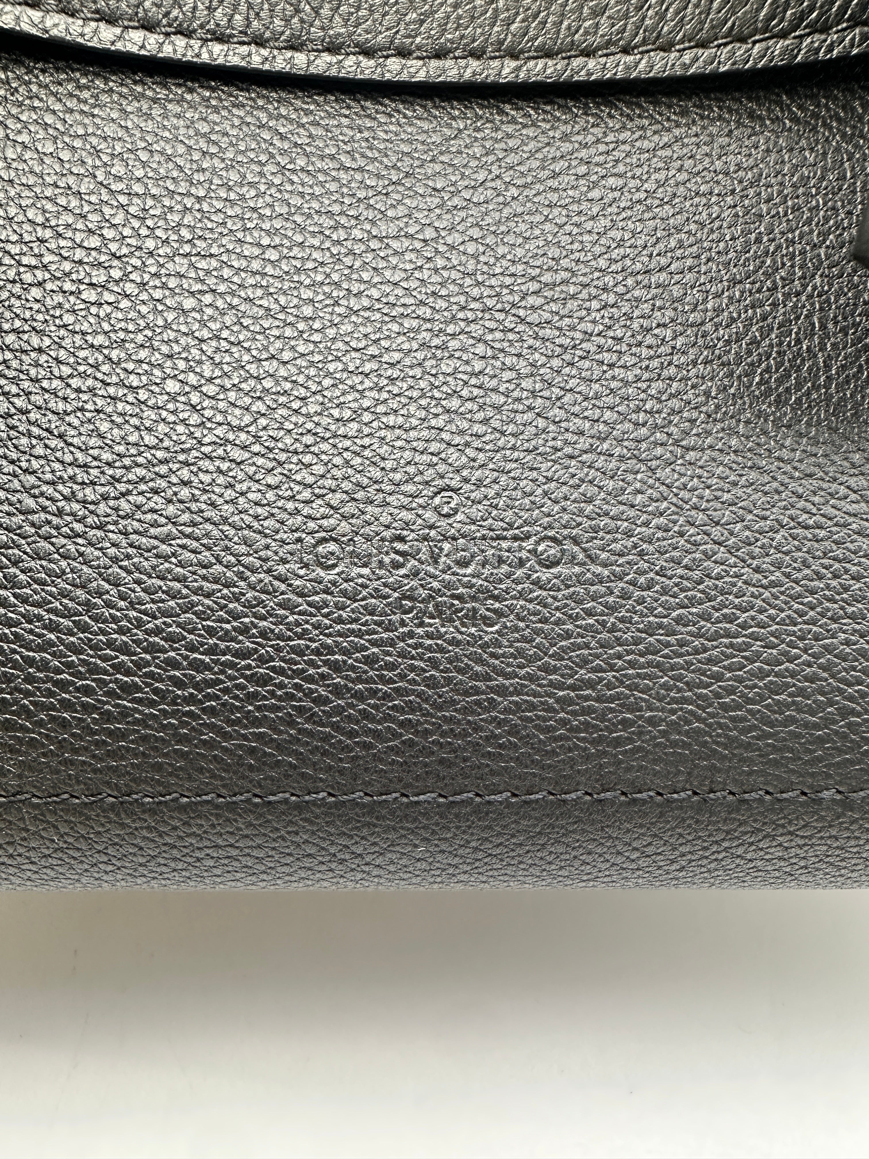 Louis Vuitton Lockme Ever Black Leather Handle Bag With Silver Hardware LV2042