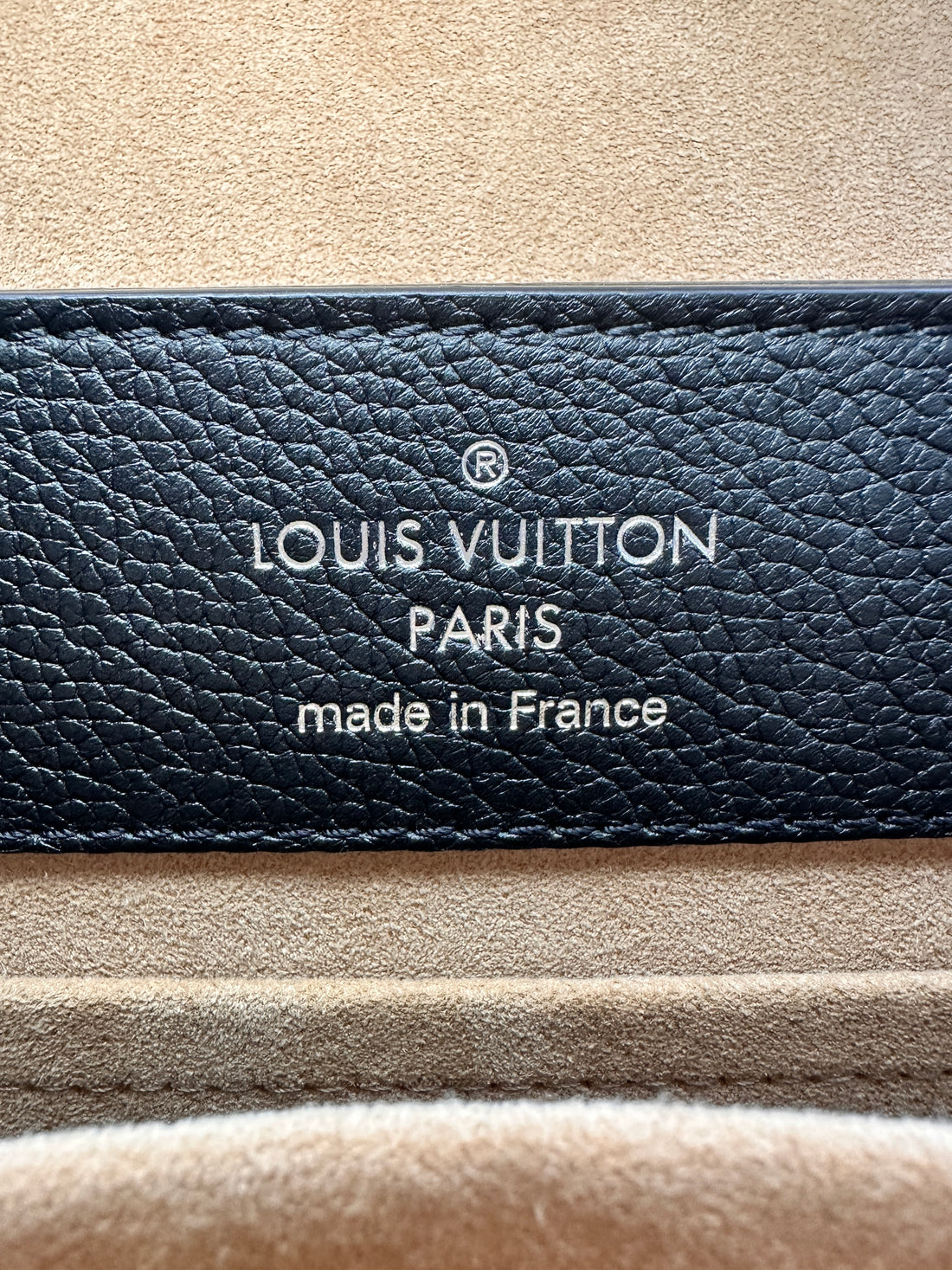Louis Vuitton Lockme Ever Black Leather Handle Bag With Silver Hardware LV2042