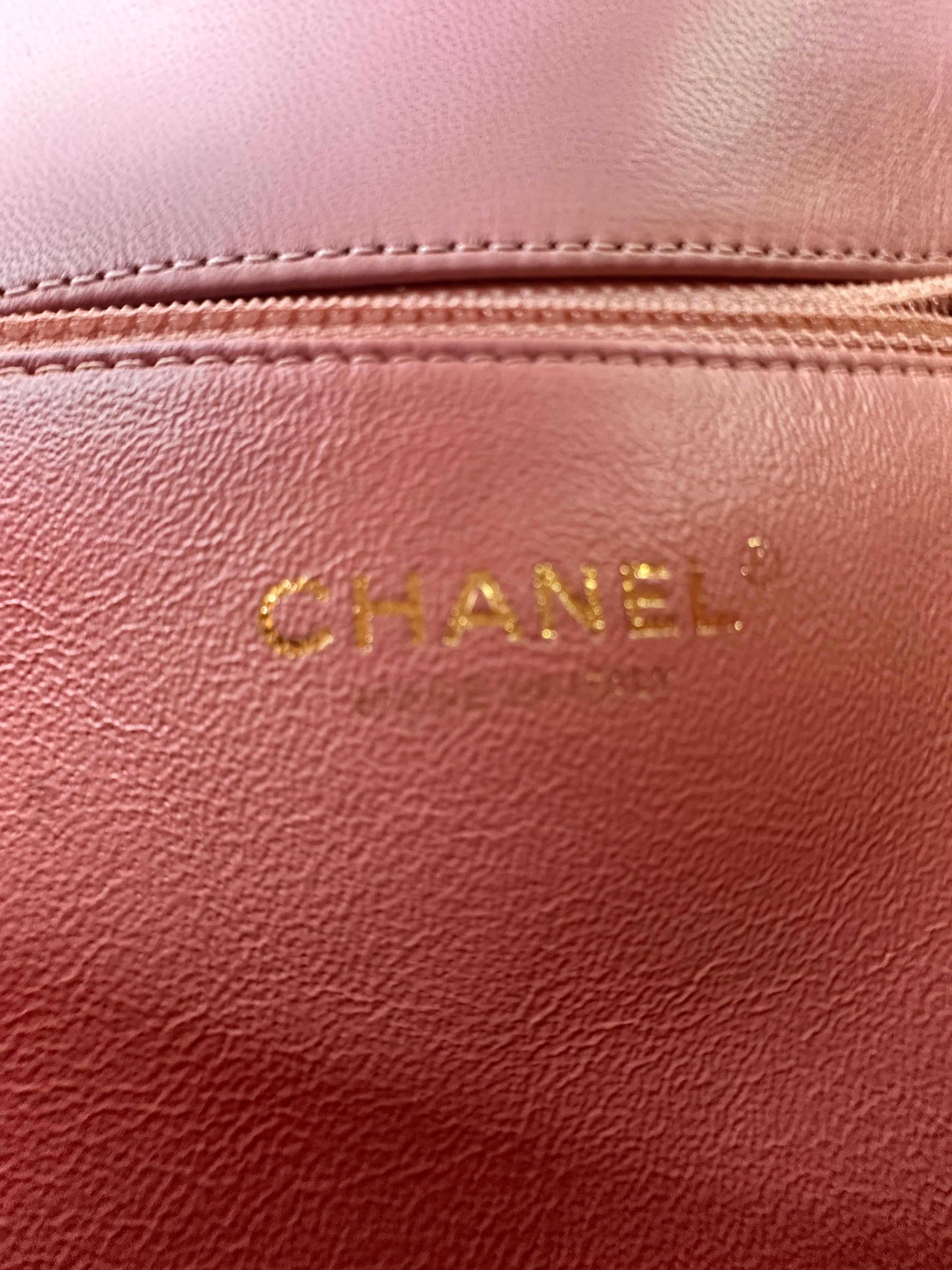 Chanel 18P Trendy CC Pink Chevron Quilted Leather Top Handle Flap Bag(26***27) CC1479