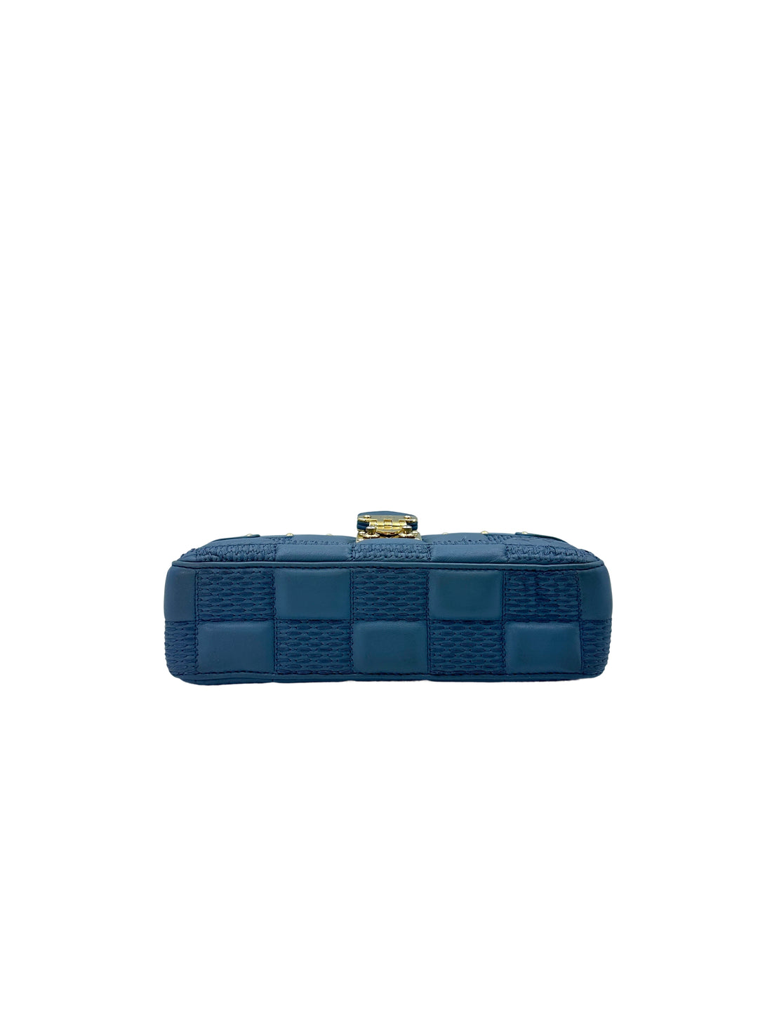 Louis Vuitton Troca Blue Quilted Damier Leather Crossbody Bag LV2047