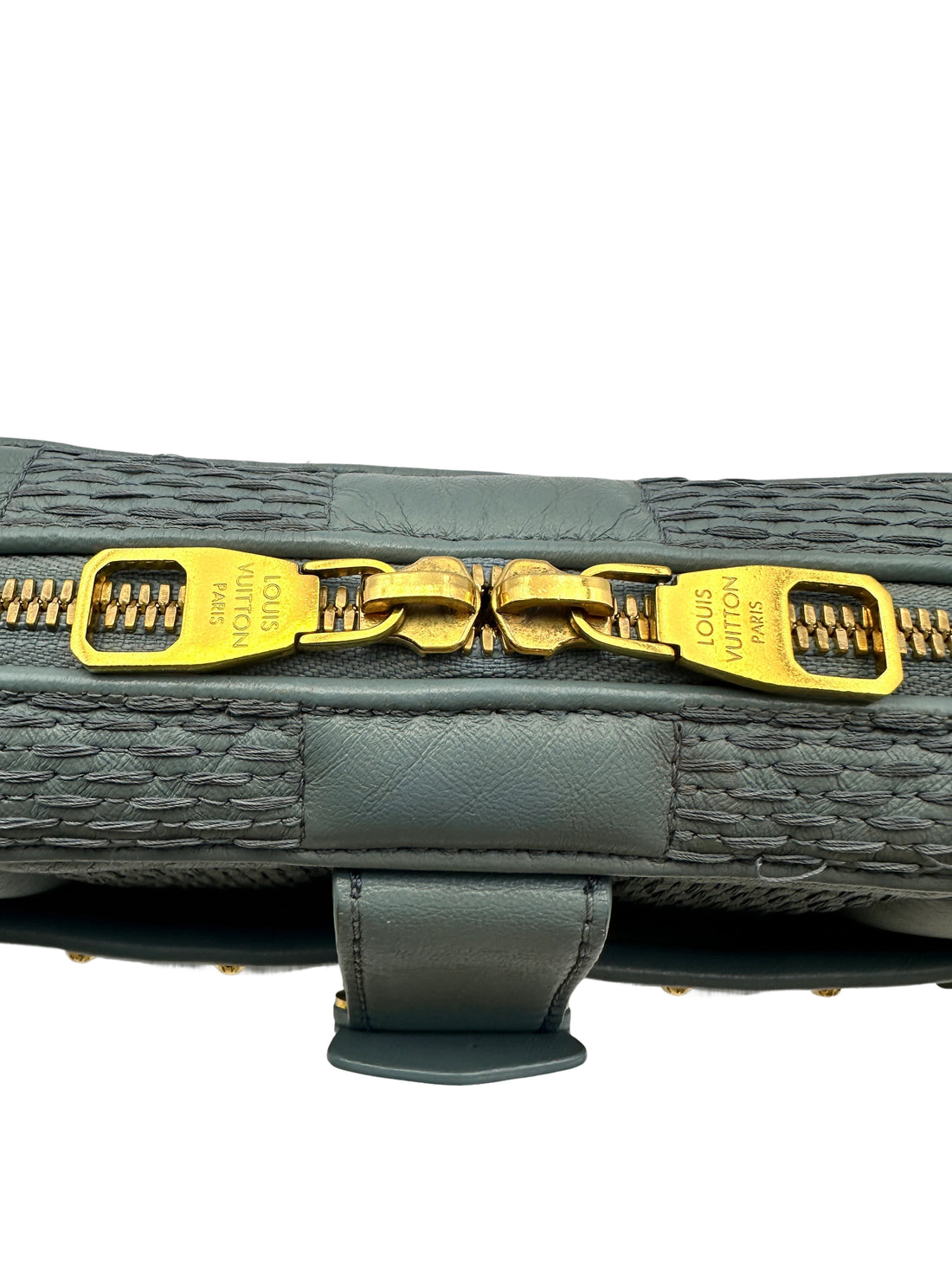 Louis Vuitton Troca Blue Quilted Damier Leather Crossbody Bag LV2047