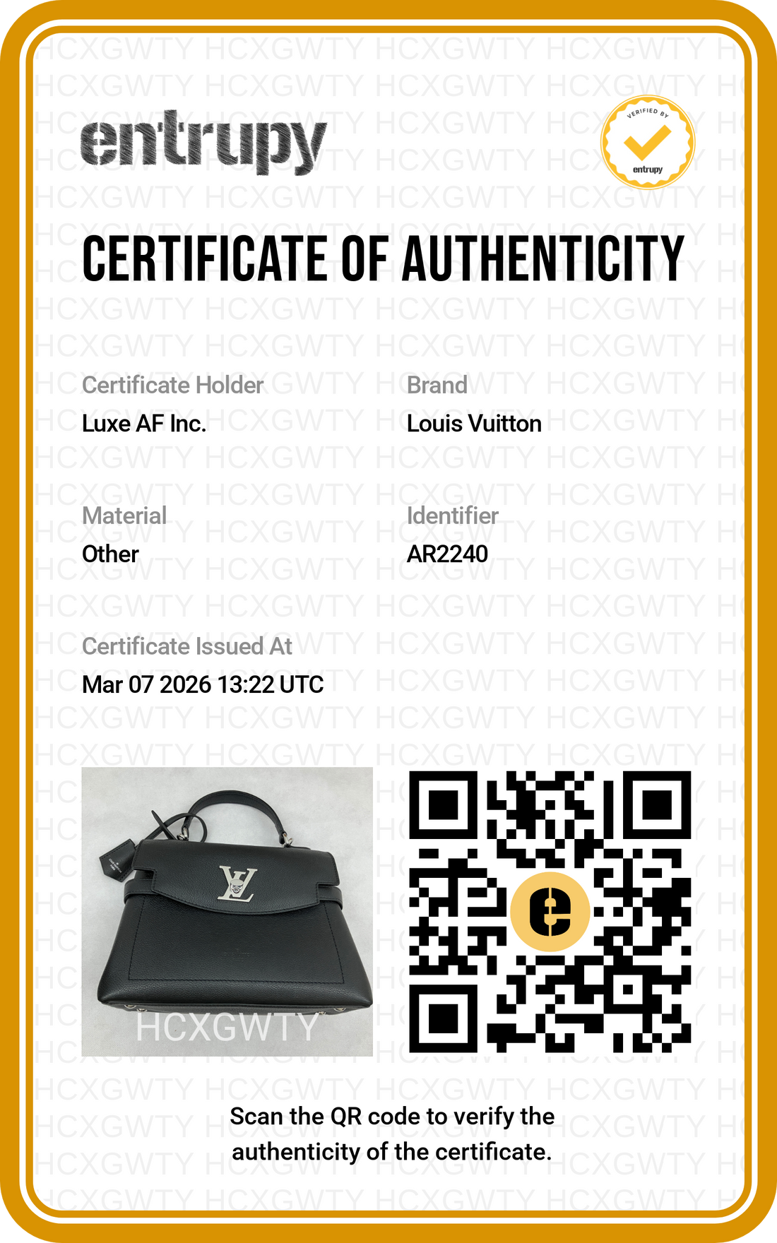 Louis Vuitton Lockme Ever Black Leather Handle Bag With Silver Hardware LV2042