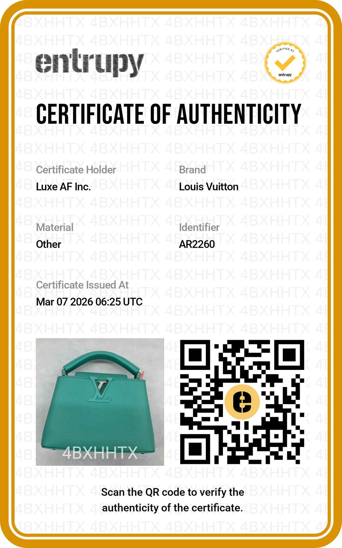 Louis Vuitton Capucines Green Leather Mini Handle Bag LV2040