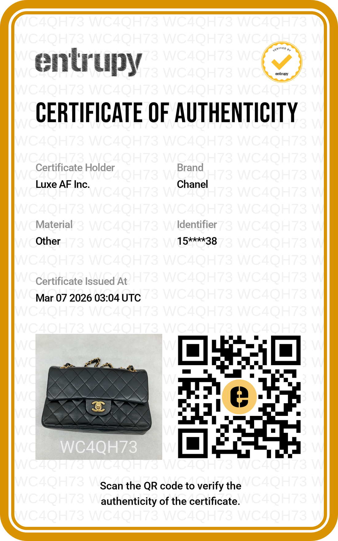 Chanel Classic Flap Black Quilted Leather Small Size Flap Bag With Gold Buckle(15***38) CC1467