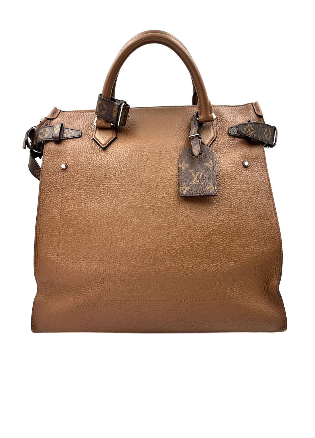 Louis Vuitton Brown Taurillon Leather Zipped Tote Handle Bag LV2060