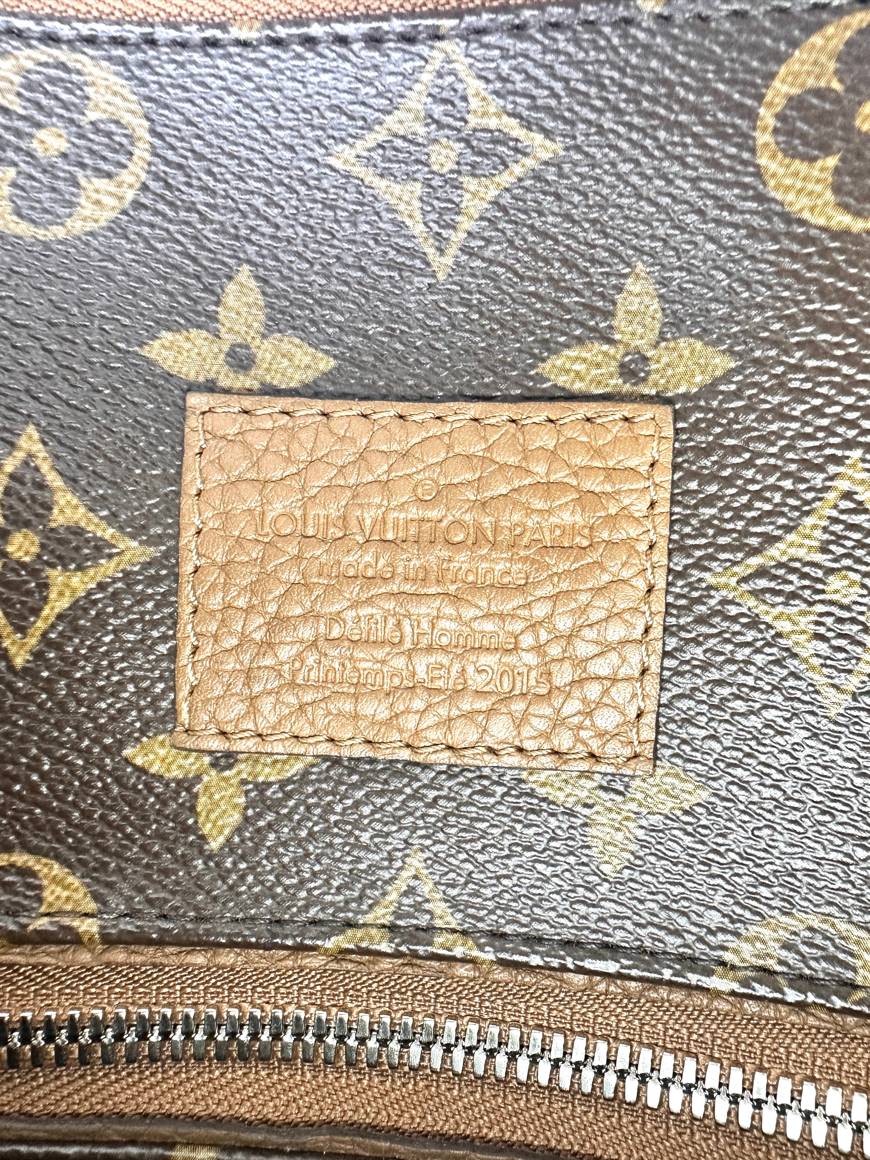 Louis Vuitton Brown Taurillon Leather Zipped Tote Handle Bag LV2060