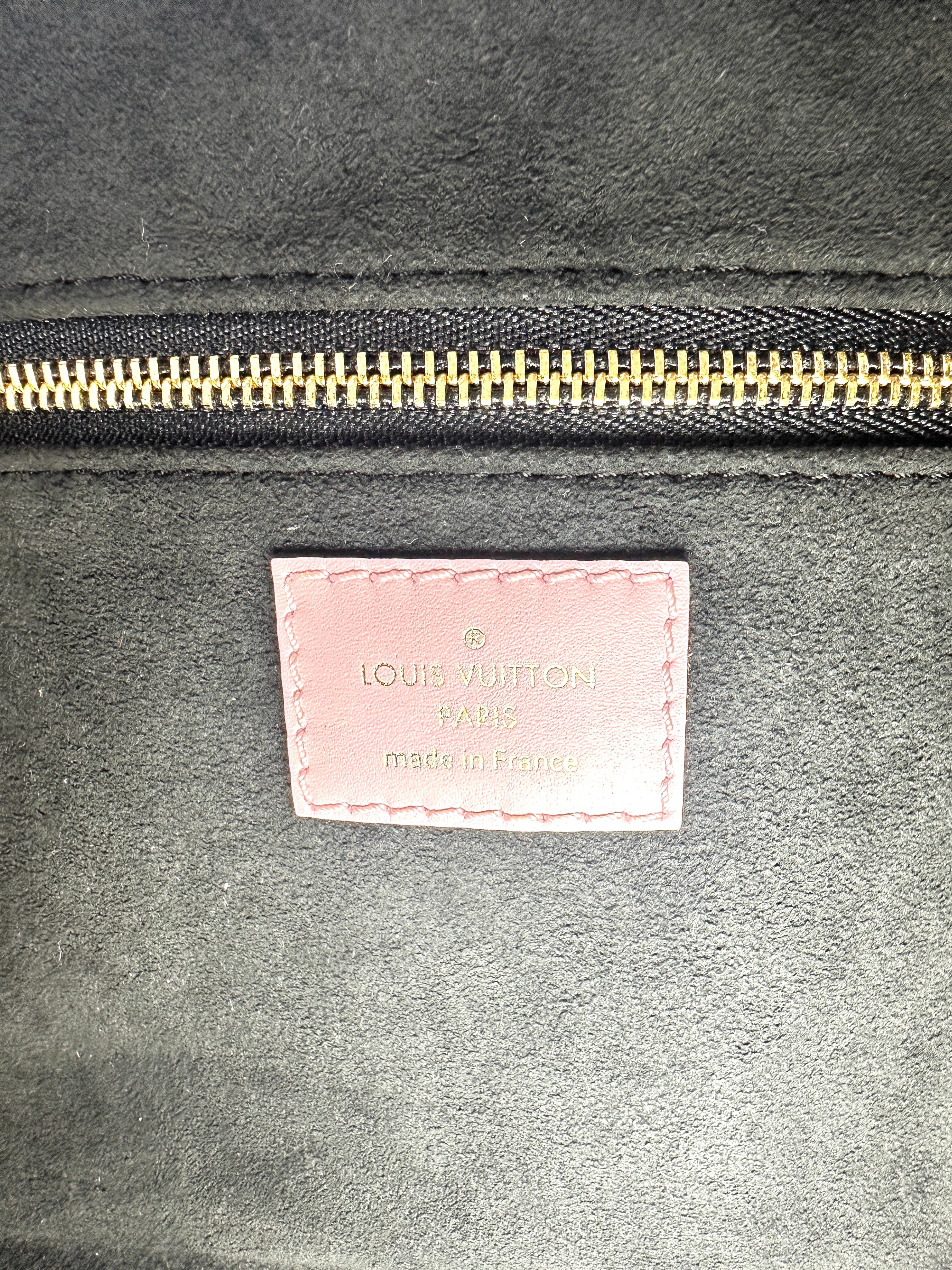 Louis Vuitton "Wild At Heart" Petite Malle Souple Beige Monogram Empreinte Leather Handle Bag LV2045