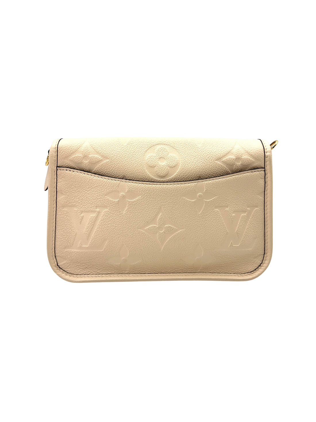 Louis Vuitton Diane White Monogram Empreinte Leather Shoulder Bag LV2050 FULLSET