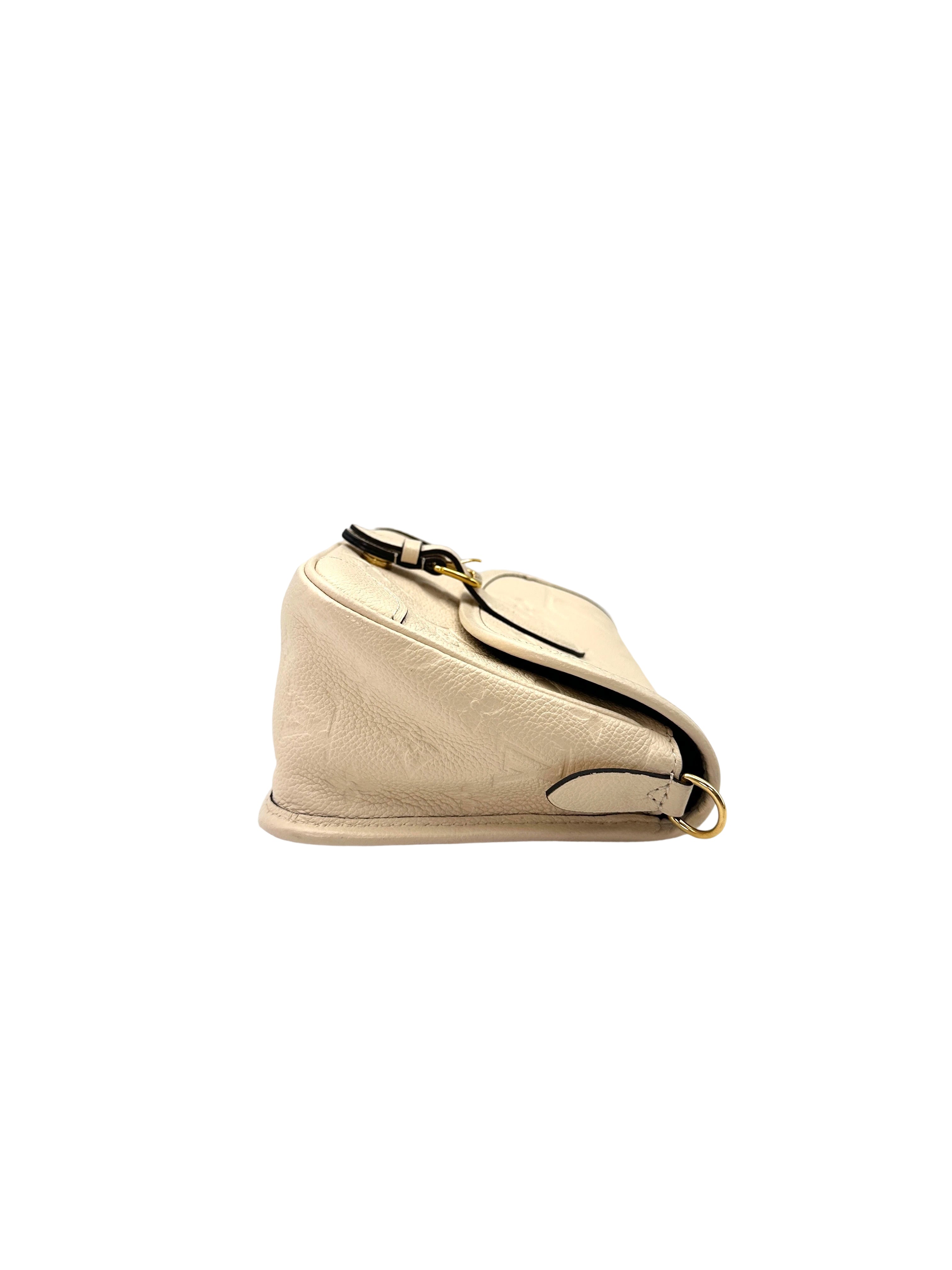 Louis Vuitton Diane White Monogram Empreinte Leather Shoulder Bag LV2050 FULLSET
