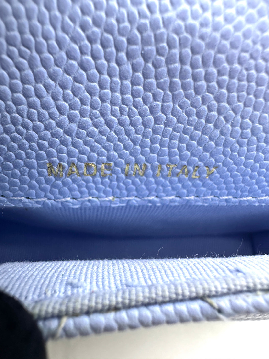 Chanel Classic Flap Blue Quilted Leather Mini Flap Bag With Gold Buckle(K2***54) IRIS052