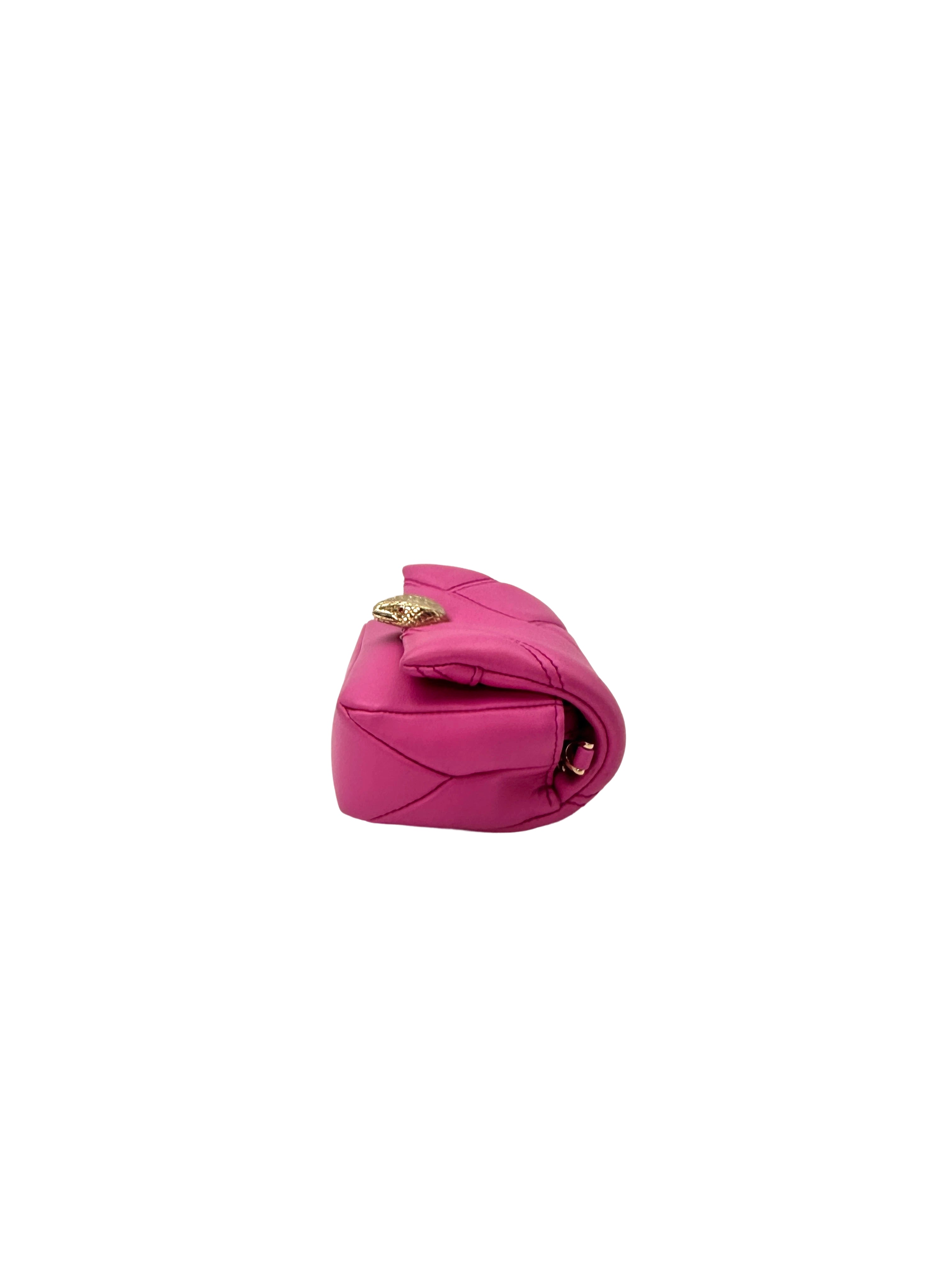 Bvlgari Serpenti Cabochon Pink Leather Mini Shoulder Bag BS32