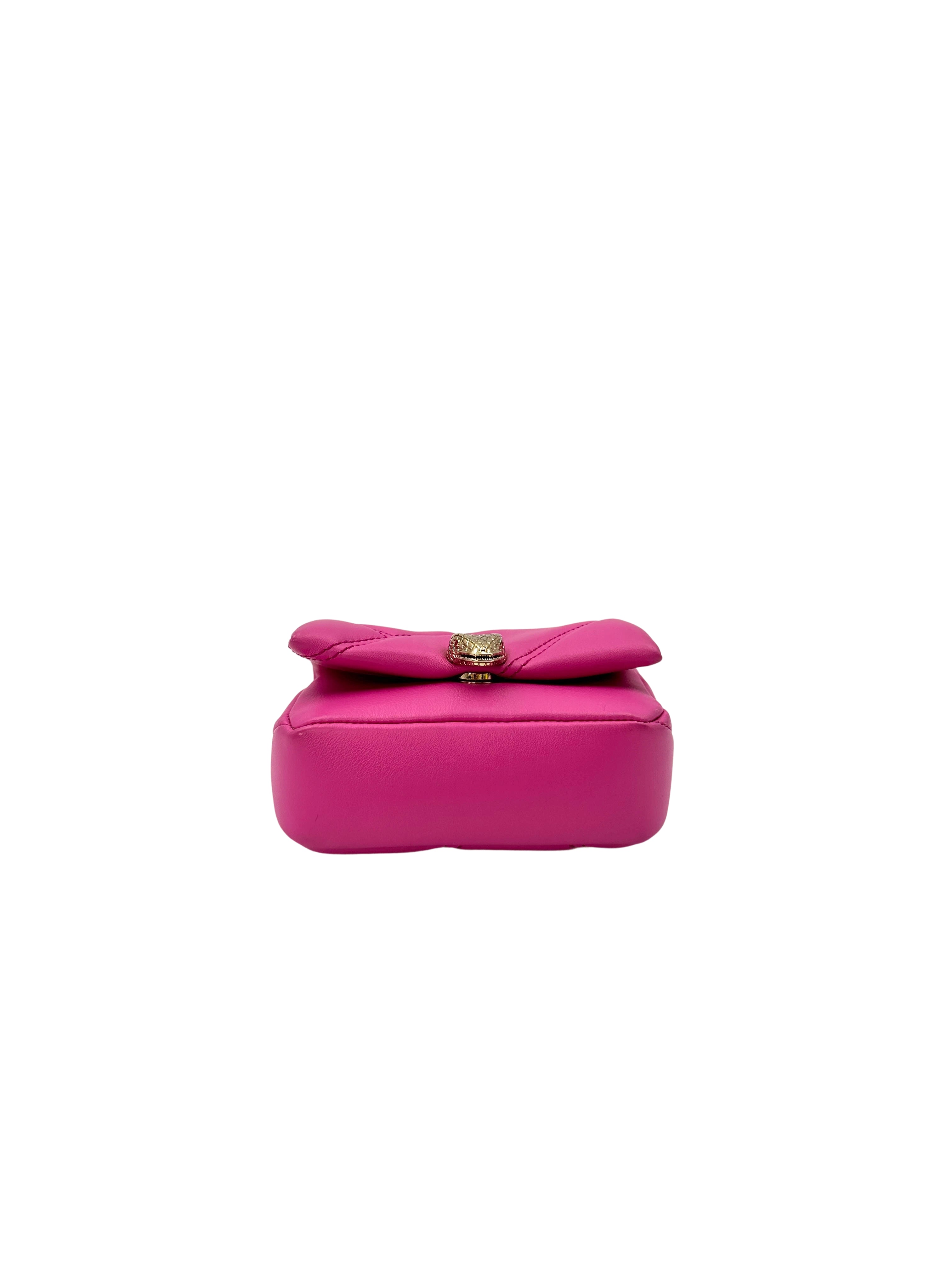Bvlgari Serpenti Cabochon Pink Leather Mini Shoulder Bag BS32