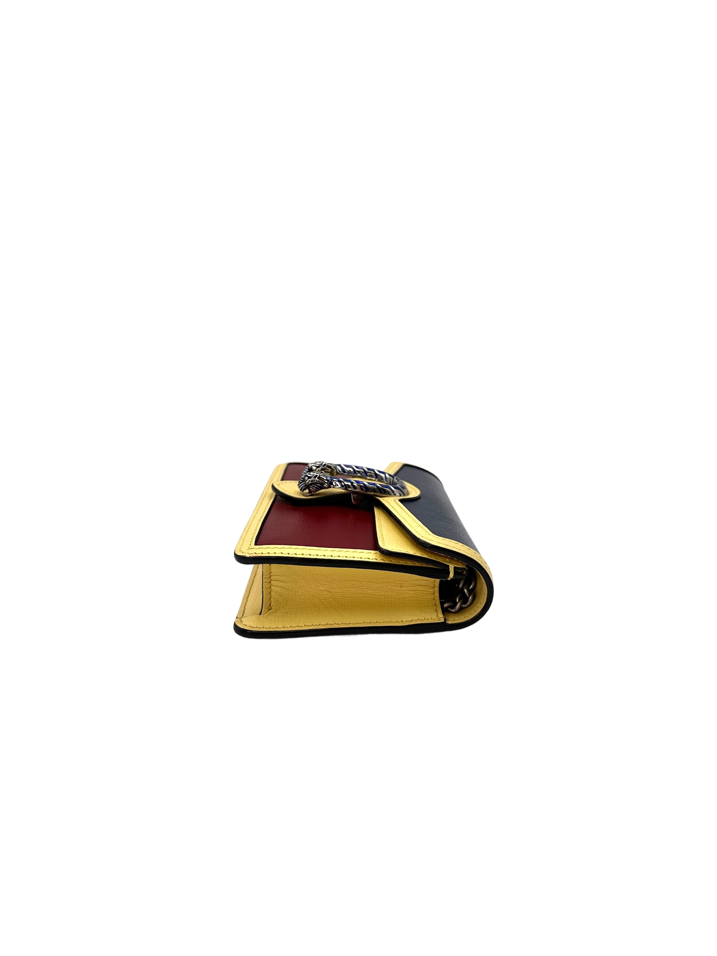 Gucci Limited Edition Dionysus Tricolor Leather Mini Shoulder Bag GG739