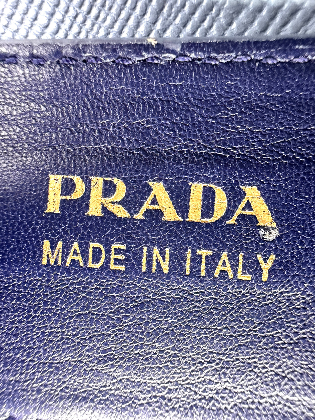 Prada Saffiano Cuir Blue Leather Tote Handle Bag PR199