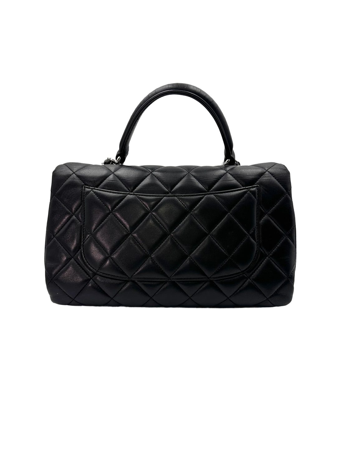 Chanel Trendy CC Black Quilted Lambskin Top Handle Flap Bag(23***27) CC1478