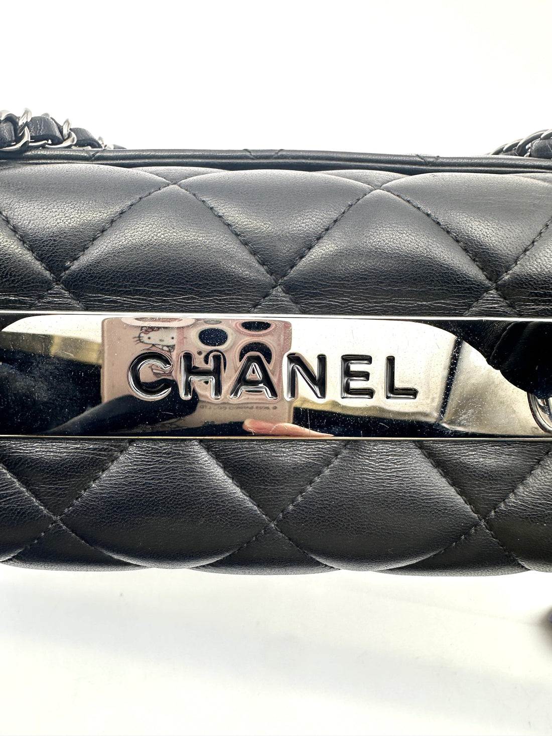 Chanel Trendy CC Black Quilted Lambskin Top Handle Flap Bag(23***27) CC1478