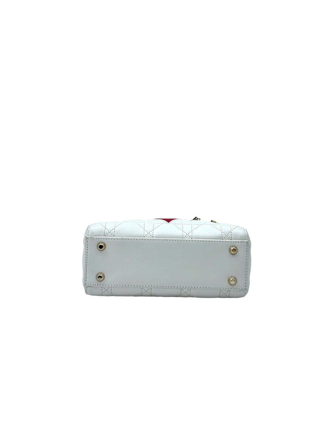 Christian Dior Lady Dior Dioramour Limited Edition Cannage Handle Bag With Gold Charms DR542