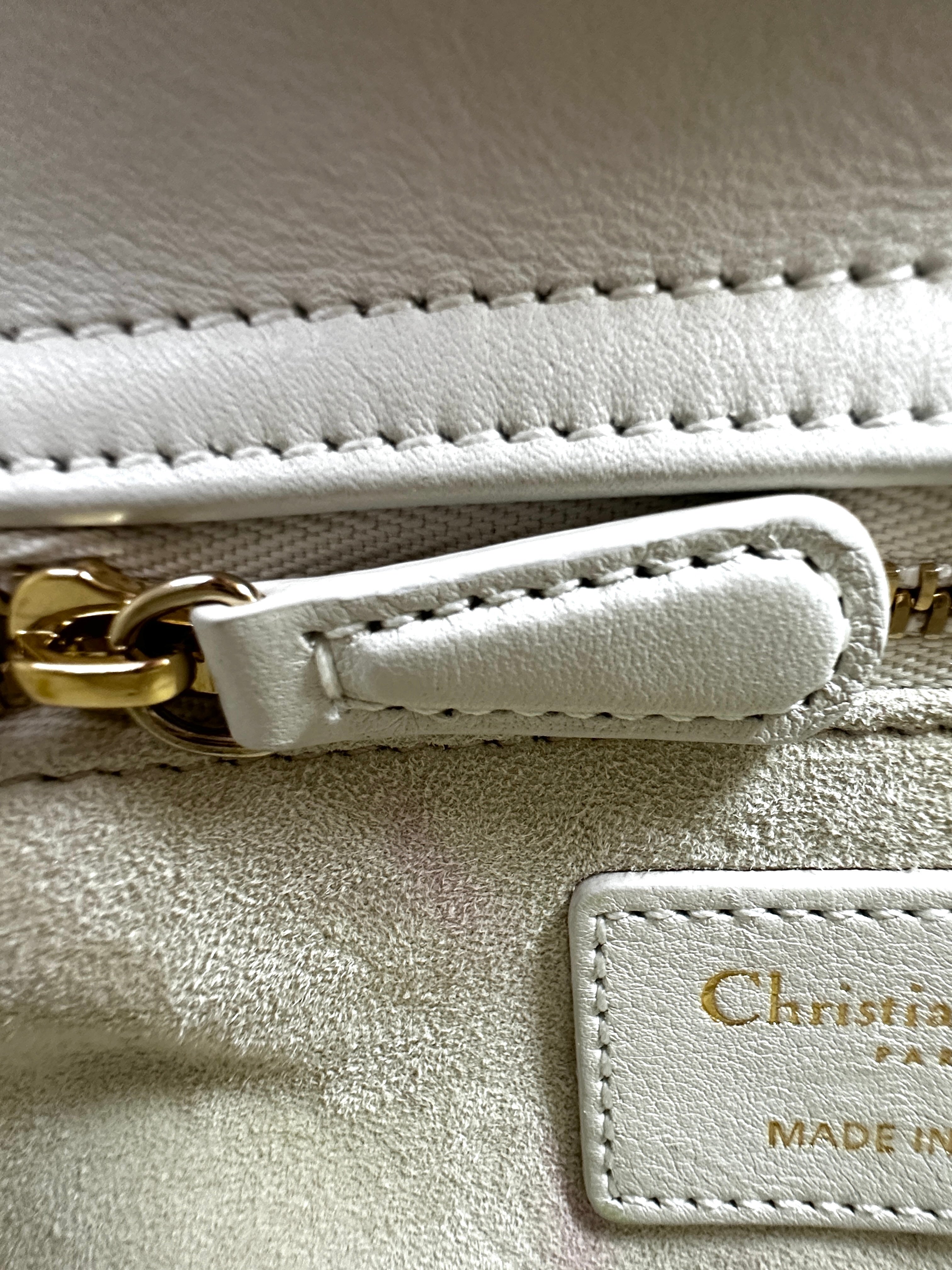 Christian Dior Lady Dior Dioramour Limited Edition Cannage Handle Bag With Gold Charms DR542