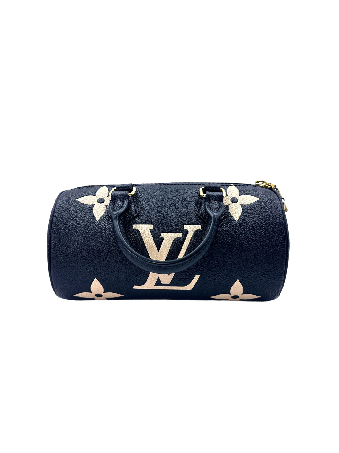 Louis Vuitton Papillon Trunk Black/Beige Bicolor Monogram Empreinte Leather Shoulder Bag LV2044
