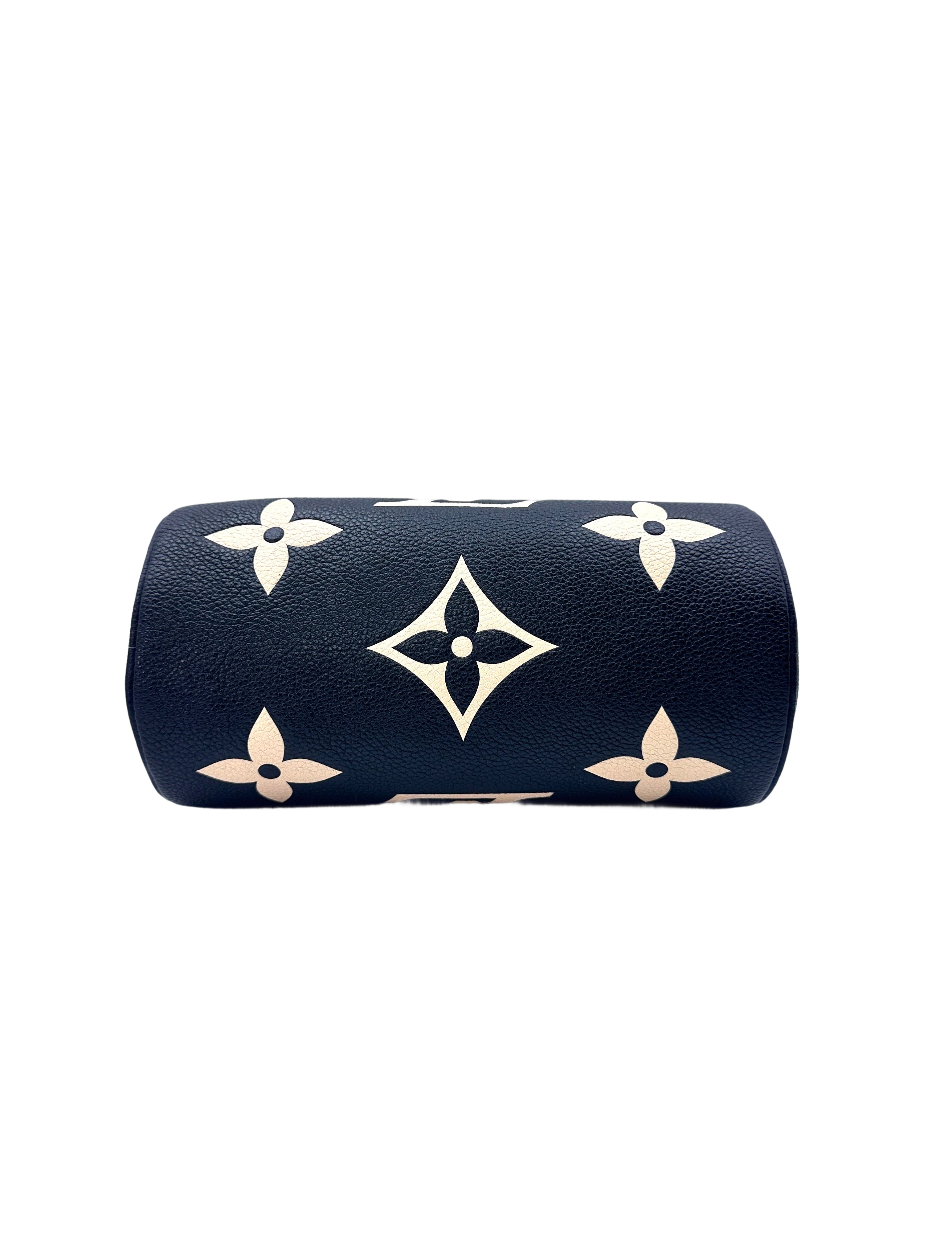 Louis Vuitton Papillon Trunk Black/Beige Bicolor Monogram Empreinte Leather Shoulder Bag LV2044