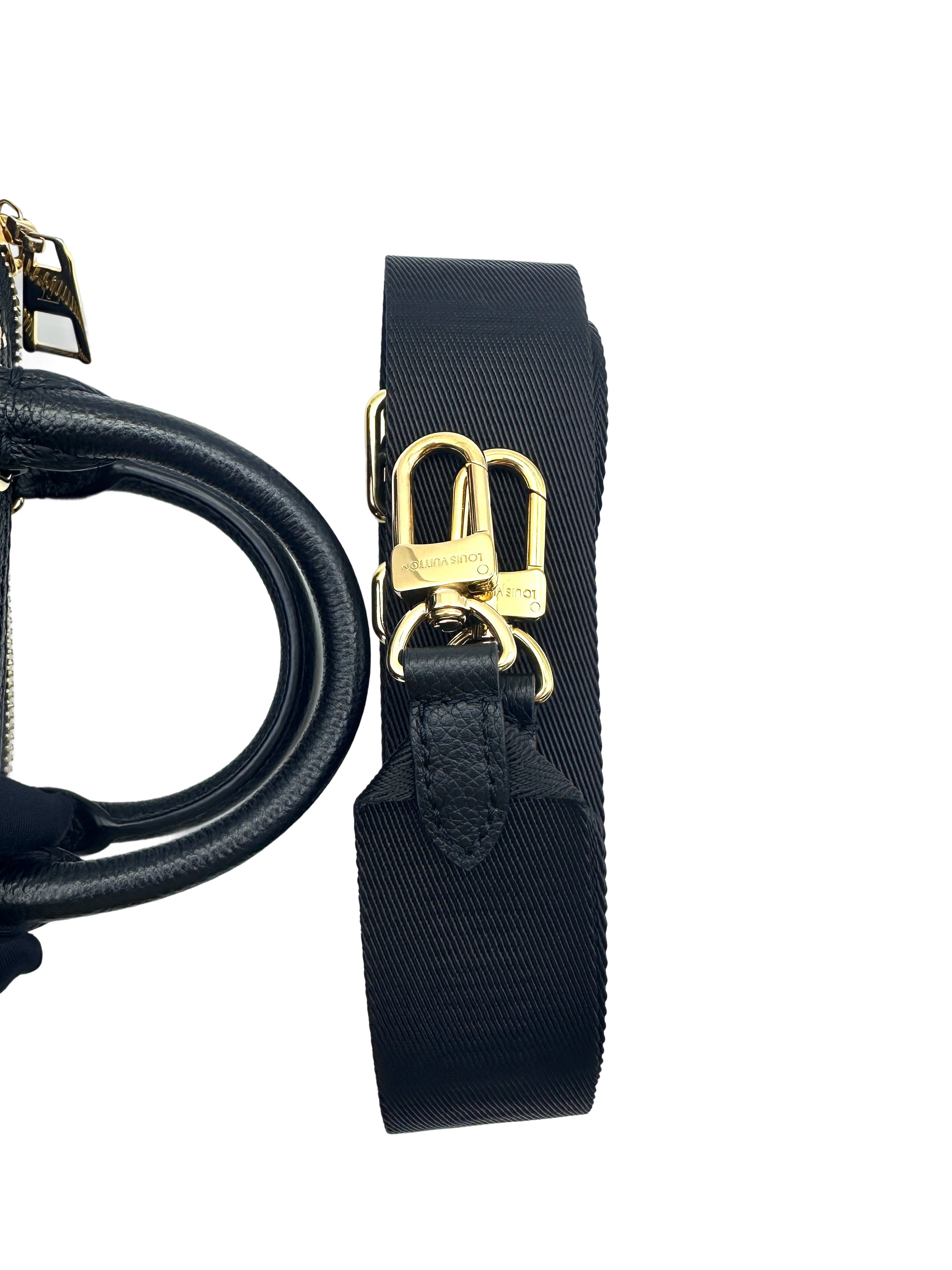 Louis Vuitton Papillon Trunk Black/Beige Bicolor Monogram Empreinte Leather Shoulder Bag LV2044