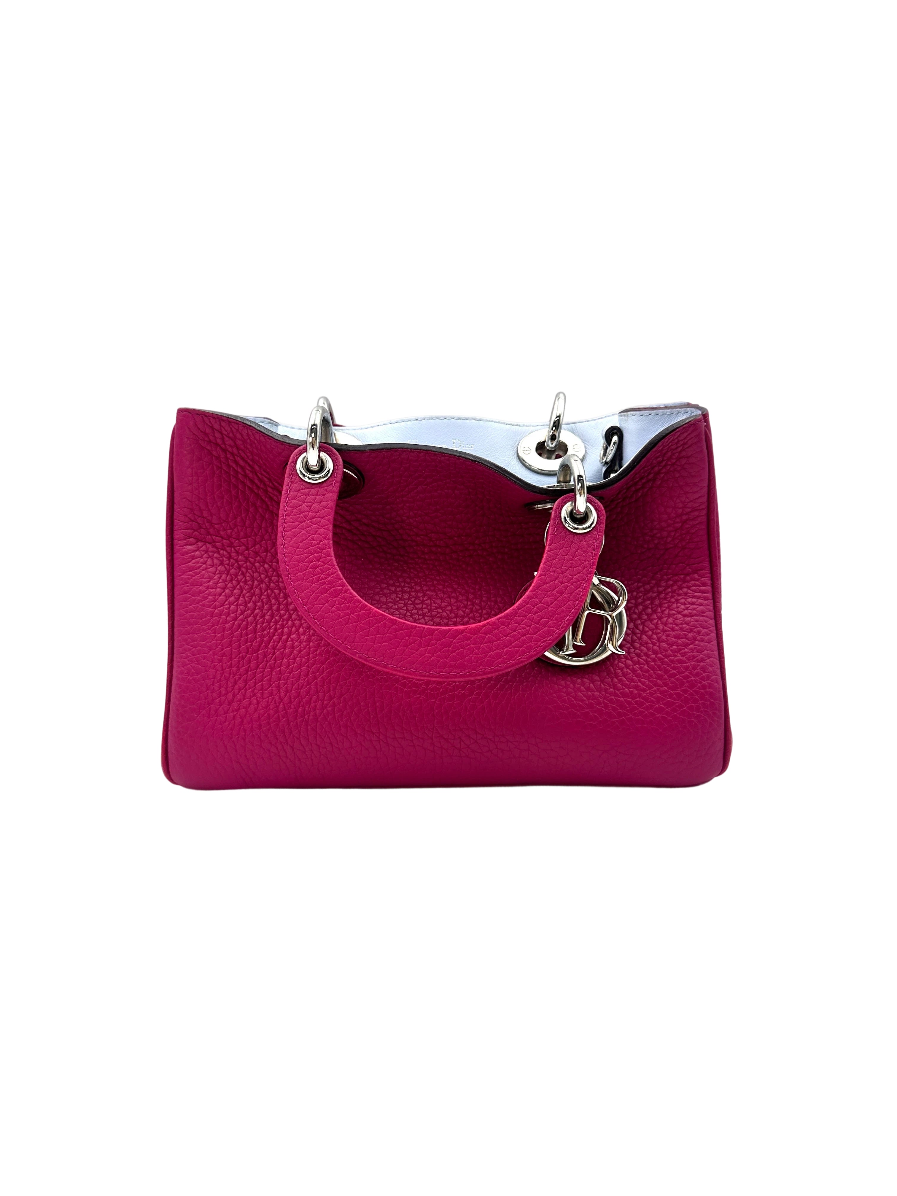 Christian Dior Diorissimo Pink Leather Handle Bag DR543