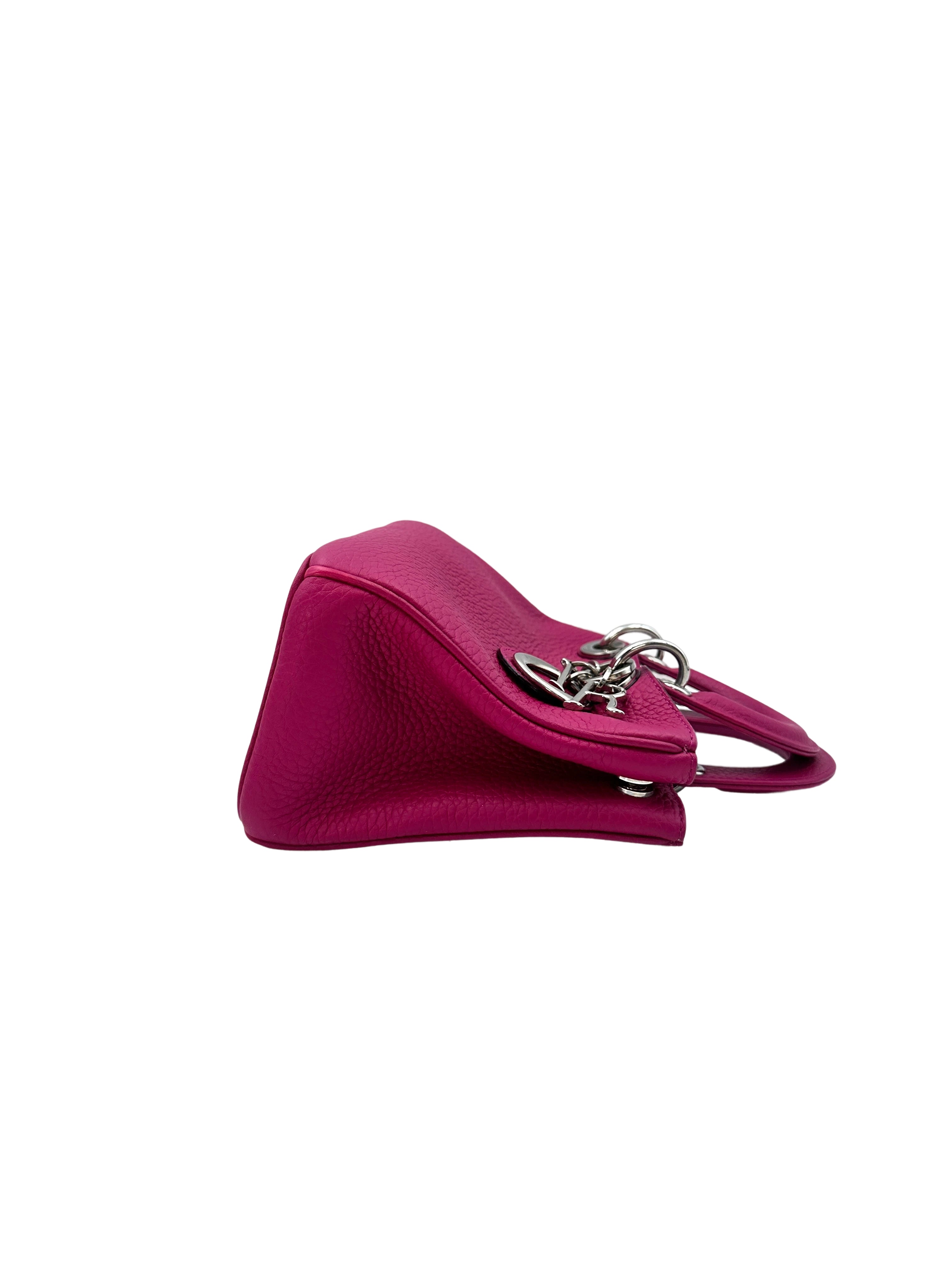 Christian Dior Diorissimo Pink Leather Handle Bag DR543