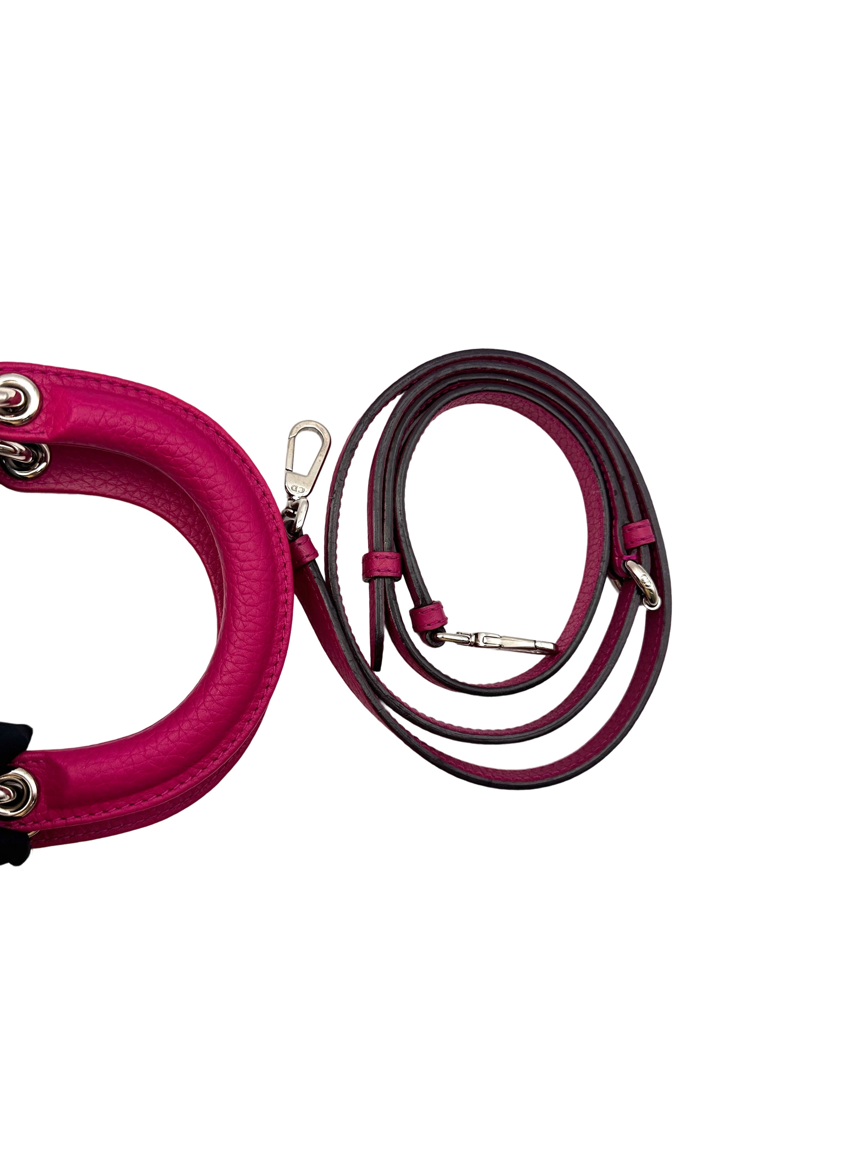 Christian Dior Diorissimo Pink Leather Handle Bag DR543