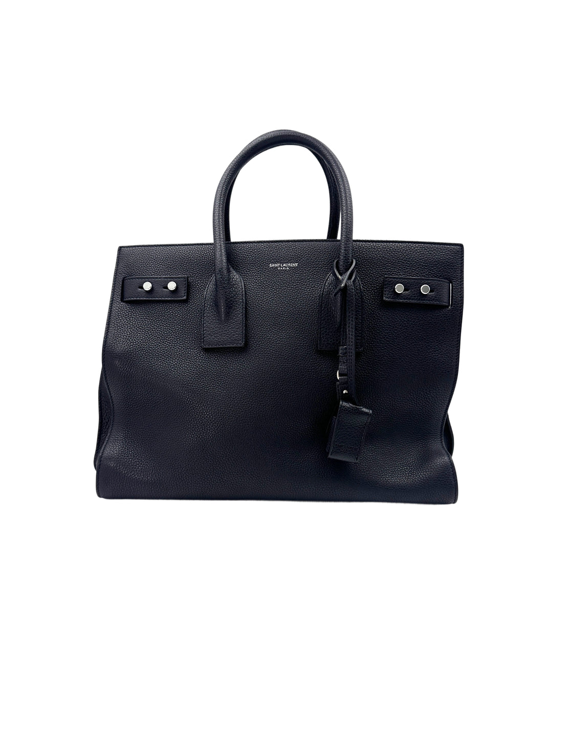 Saint Laurent Sac De Jour Navy Leather Handle Bag SL168
