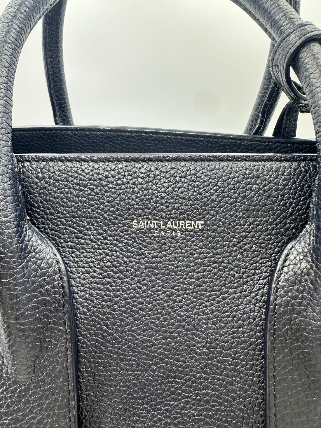 Saint Laurent Sac De Jour Navy Leather Handle Bag SL168