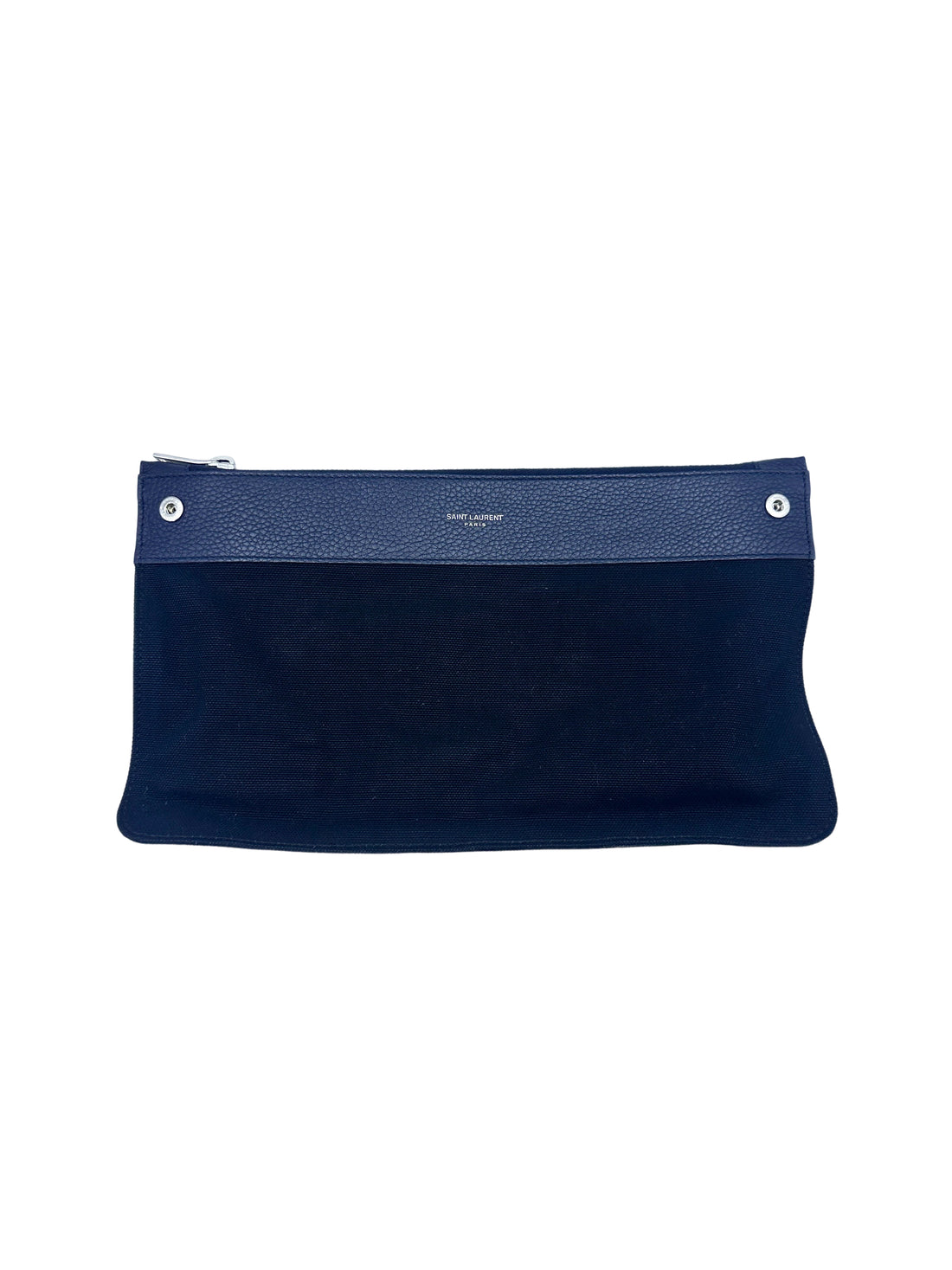 Saint Laurent Sac De Jour Navy Leather Handle Bag SL168