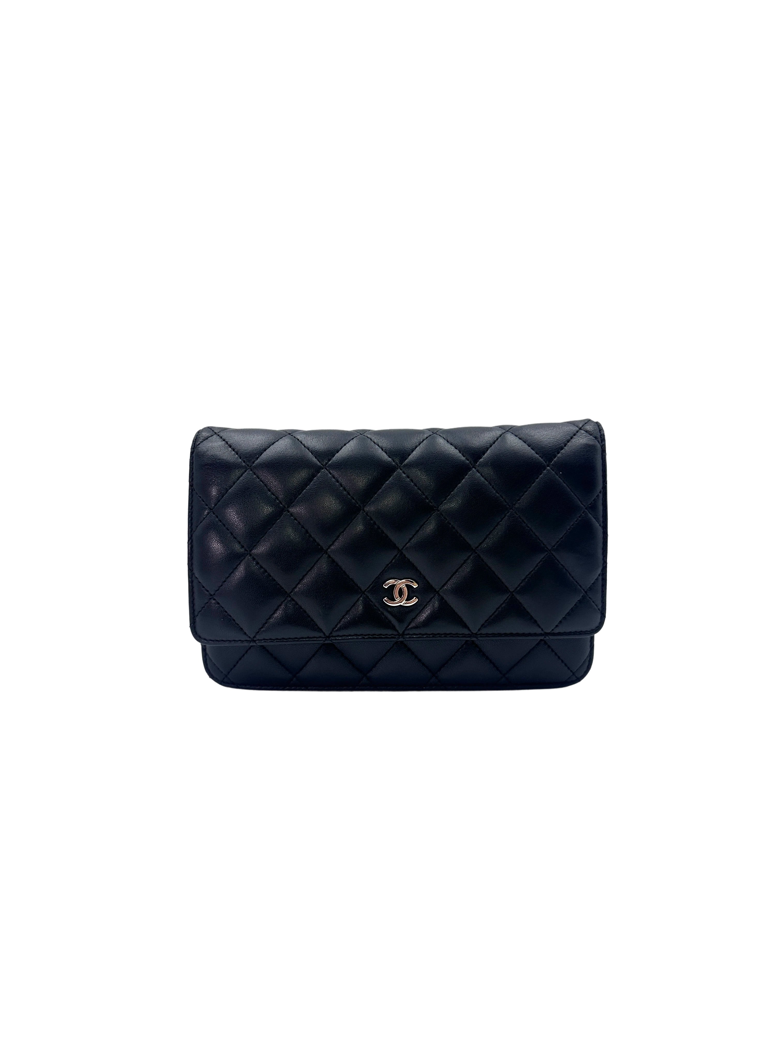 Chanel Classic Black Quilted Lambskin  Wallet On Chain(18***09) CC1487