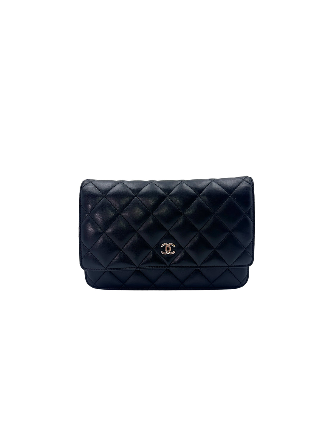 Chanel Classic Black Quilted Lambskin  Wallet On Chain(18***09) CC1487
