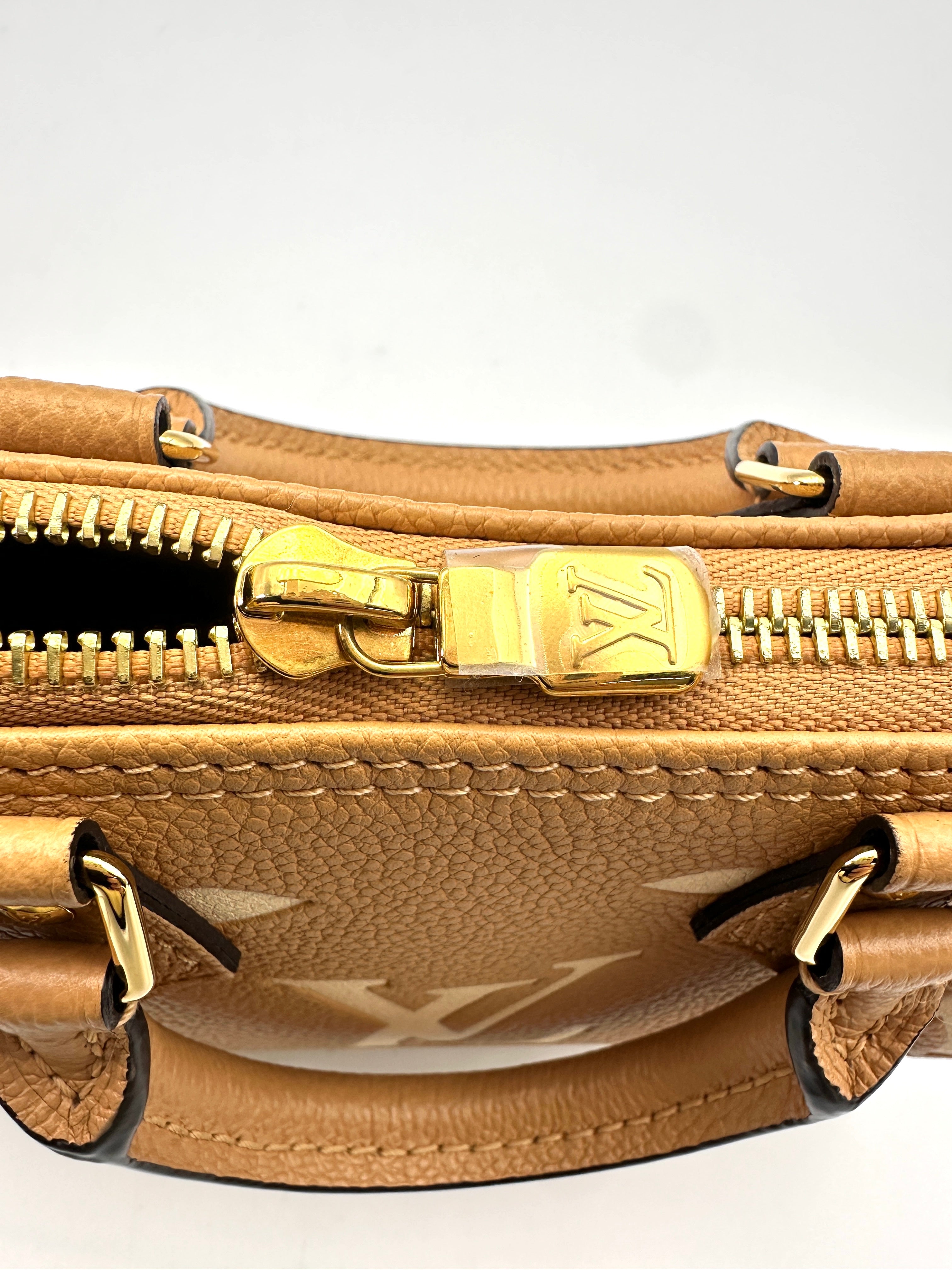 Louis Vuitton Nano Speedy Beige/White Bicolor Monogram Empreinte Handle Bag LV2064