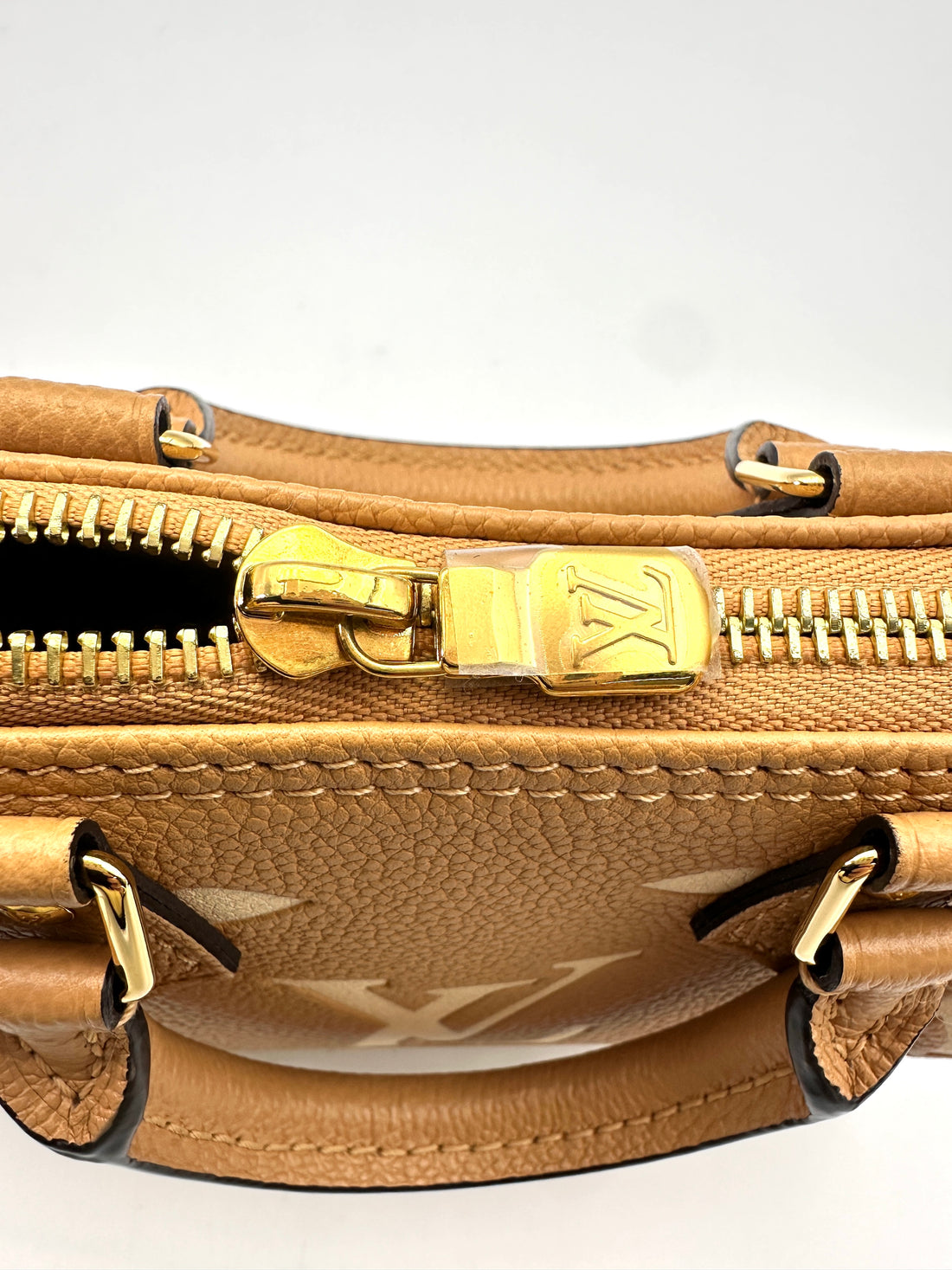 Louis Vuitton Nano Speedy Beige/White Bicolor Monogram Empreinte Handle Bag LV2064
