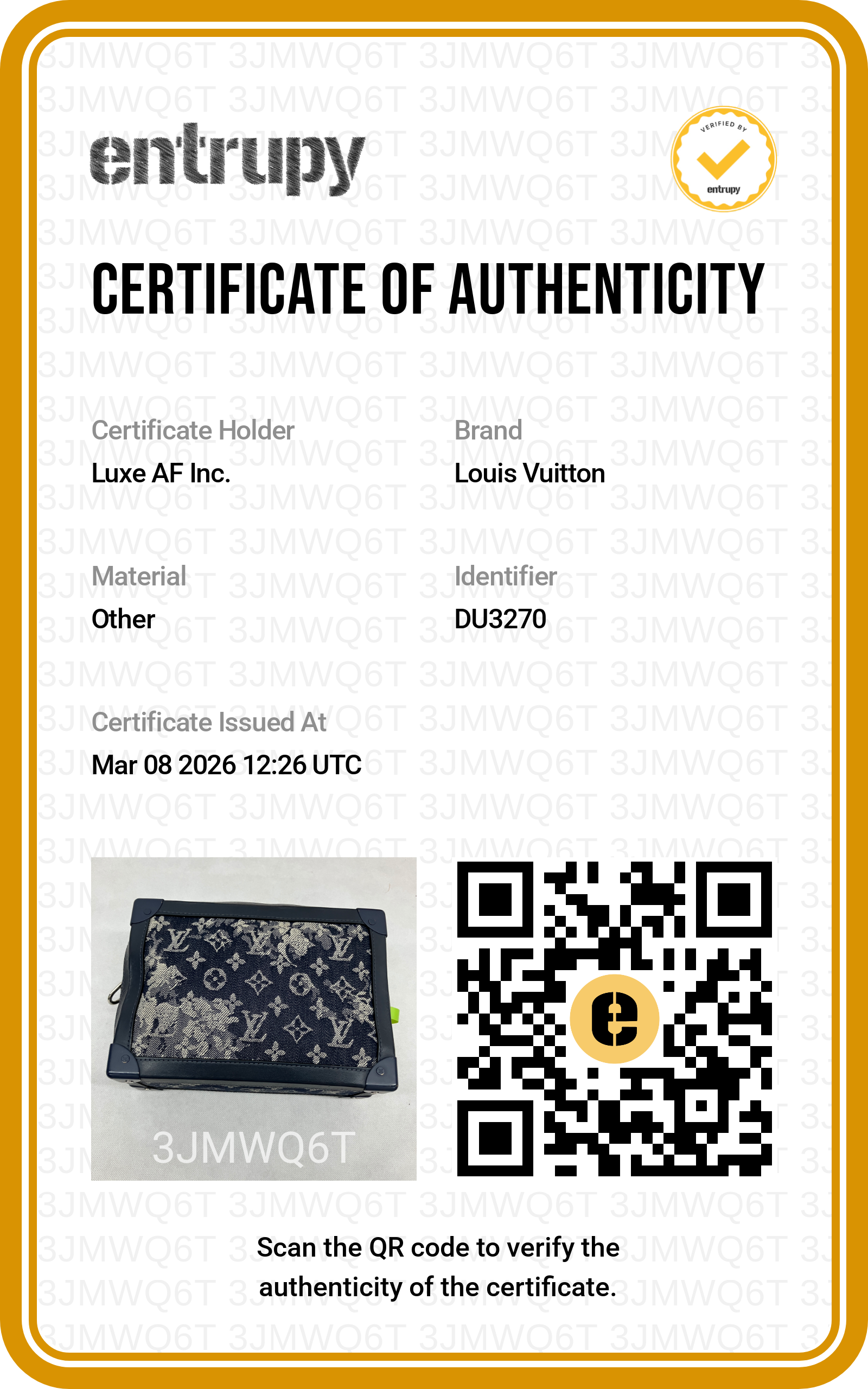 Louis Vuitton Soft Trunk Navy Monogram Tapestry Shoulder Bag LV2143