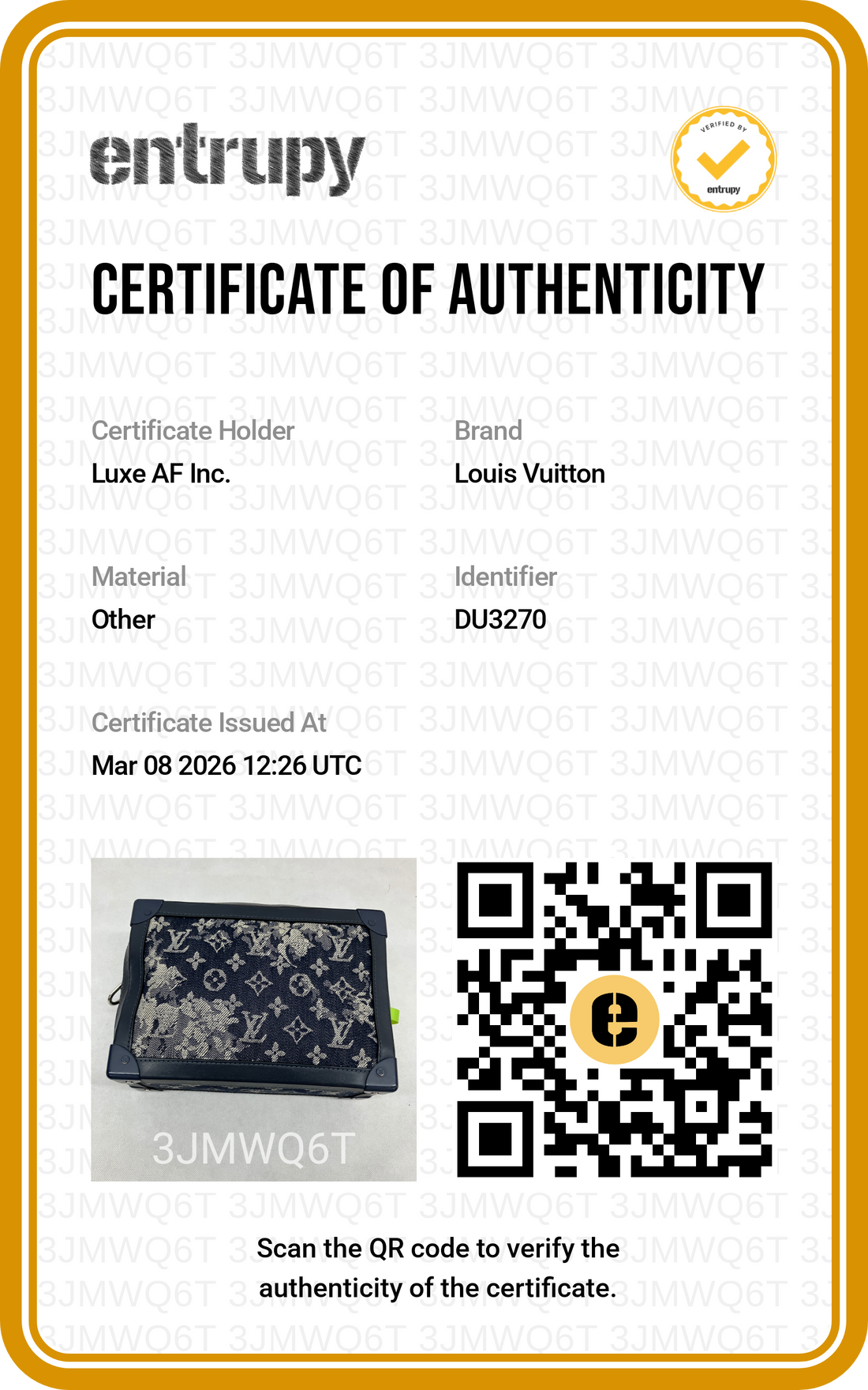 Louis Vuitton Soft Trunk Navy Monogram Tapestry Shoulder Bag LV2143