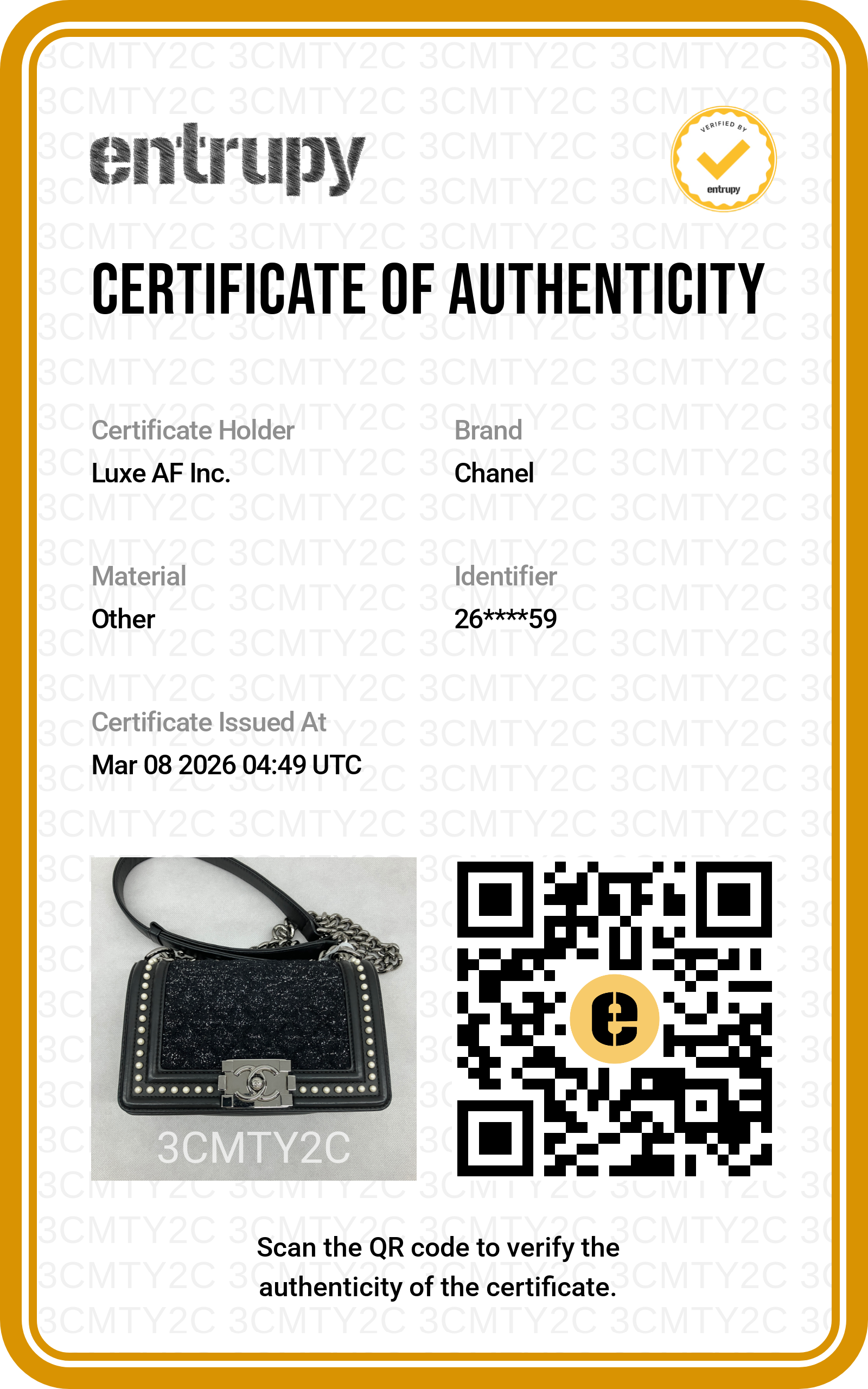 Chanel LeBoy Black Quilted Tweed With Pearl Embellished Leather Flap Bag With Silver Buckle(26***59) CC1541
