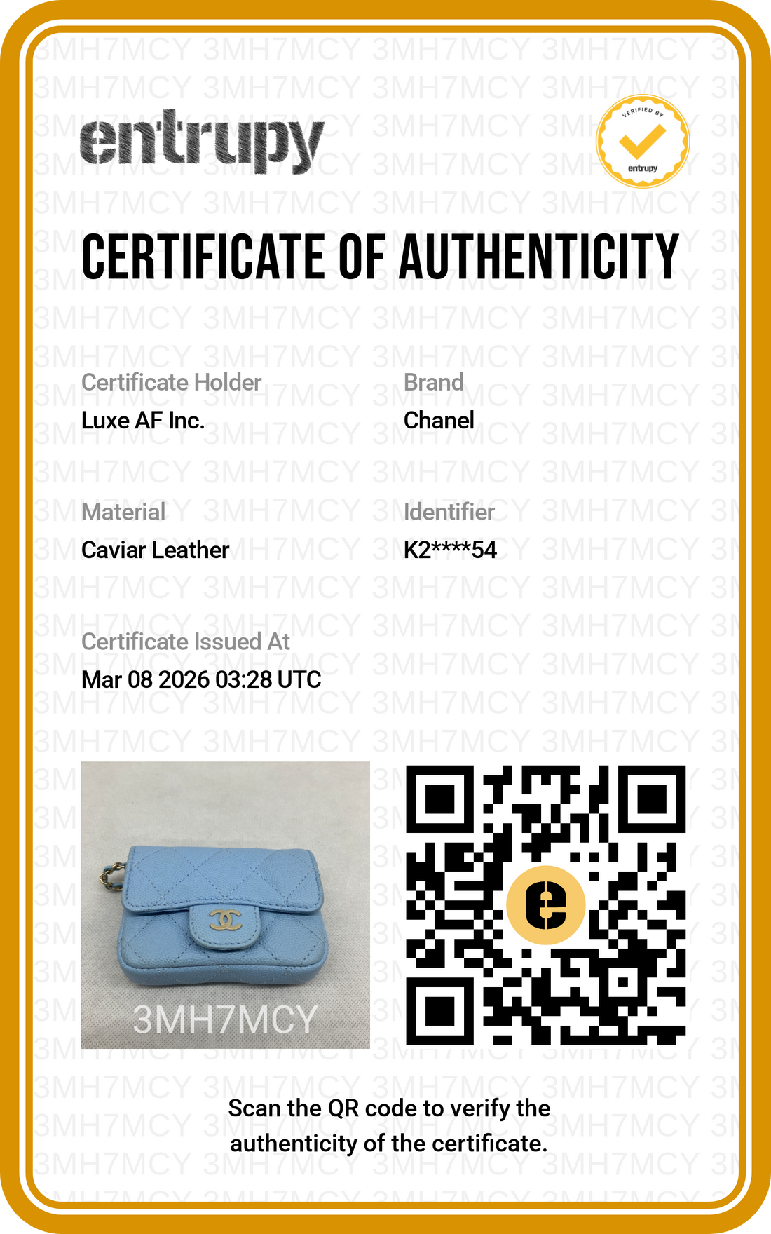 Chanel Classic Flap Blue Quilted Leather Mini Flap Bag With Gold Buckle(K2***54) IRIS052