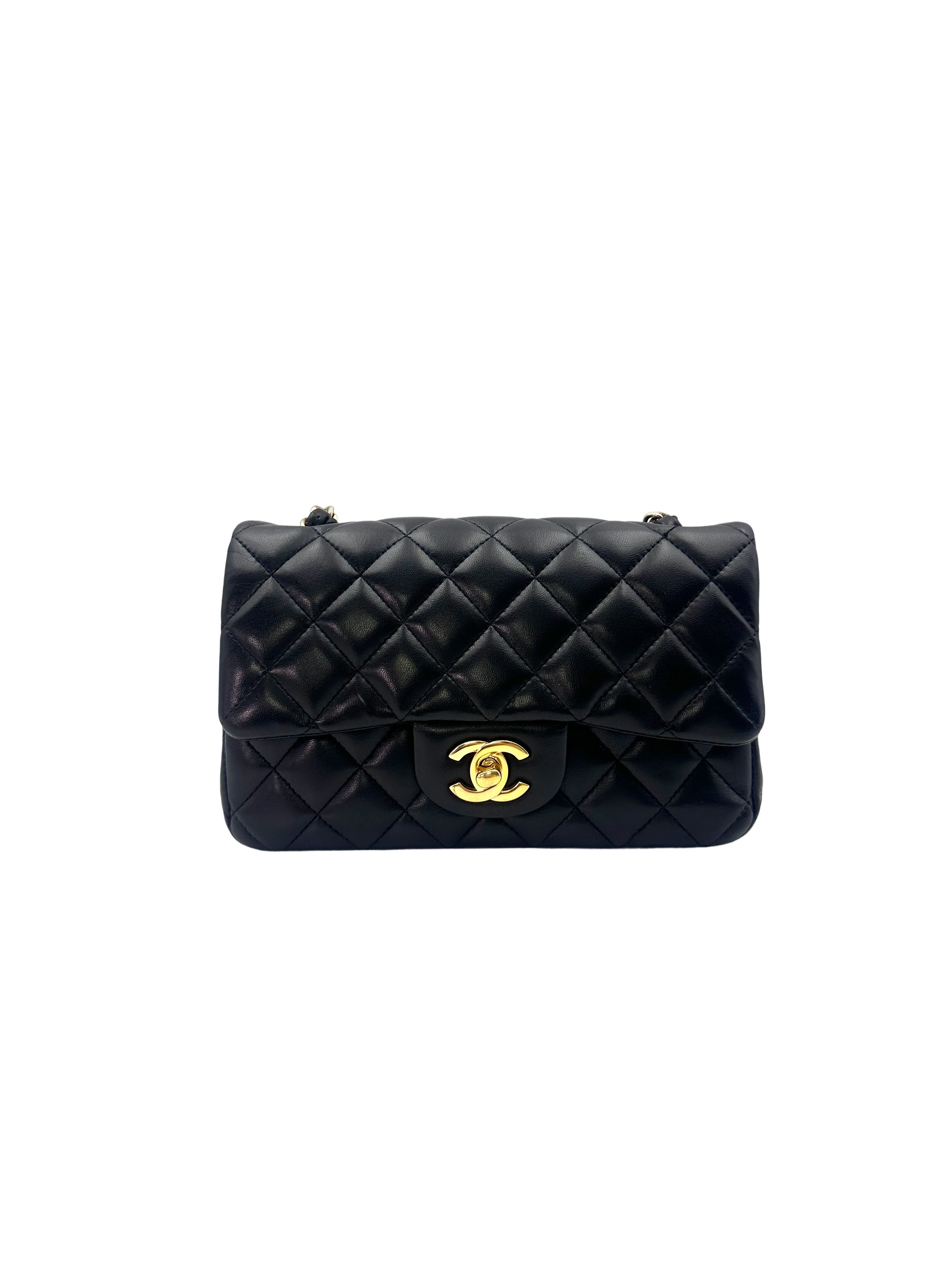 Chanel Classic Flap Black Quilted Lambskin Flap Bag With Gold Buckle(23***57) CC1491