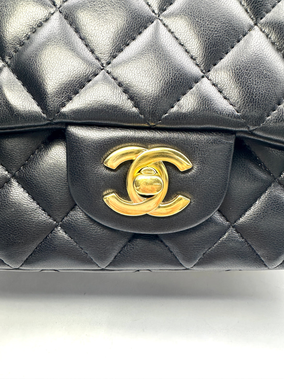 Chanel Classic Flap Black Quilted Lambskin Flap Bag With Gold Buckle(23***57) CC1491