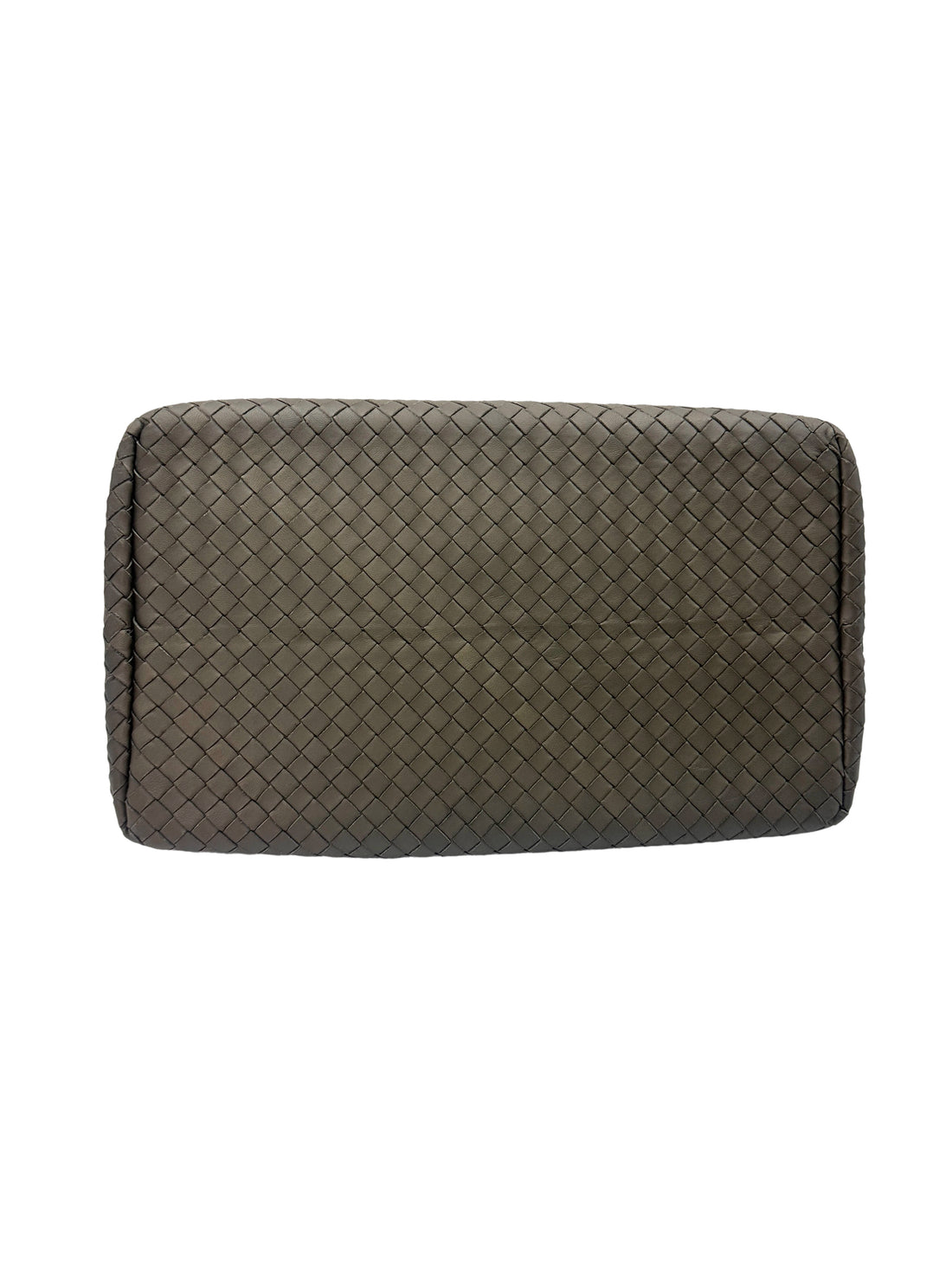 Bottega Veneta Roma Grey Intrecciato Leather Handle Bag BV106