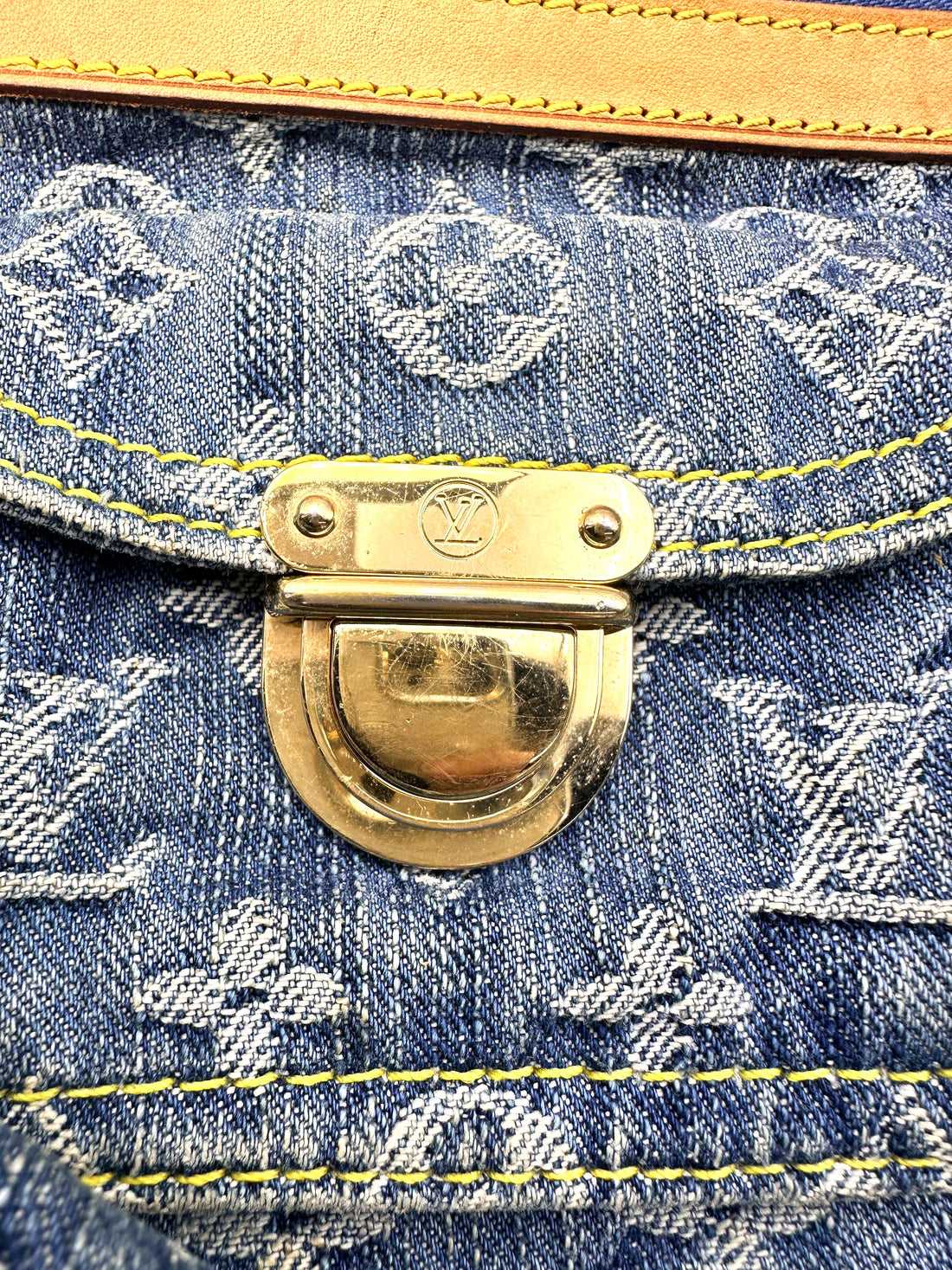 Louis Vuitton Monogram Denim Blue Baggy PM LV2074