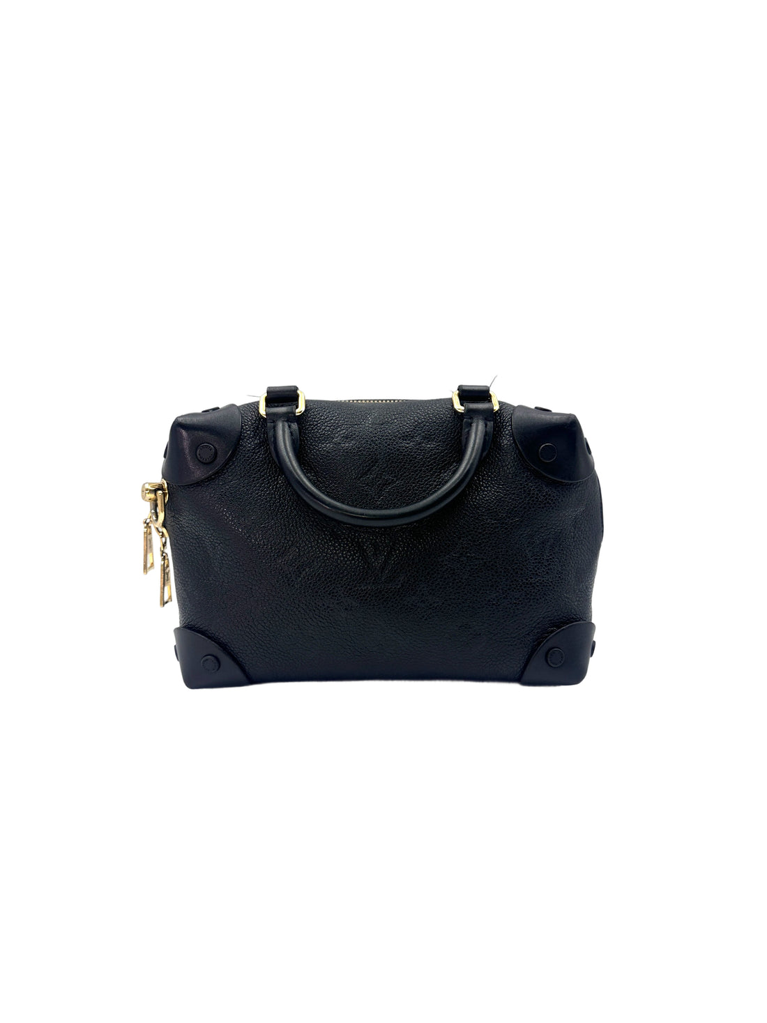 Louis Vuitton Petite Malle Souple Black Monogram Empreinte Handle Bag LV2066