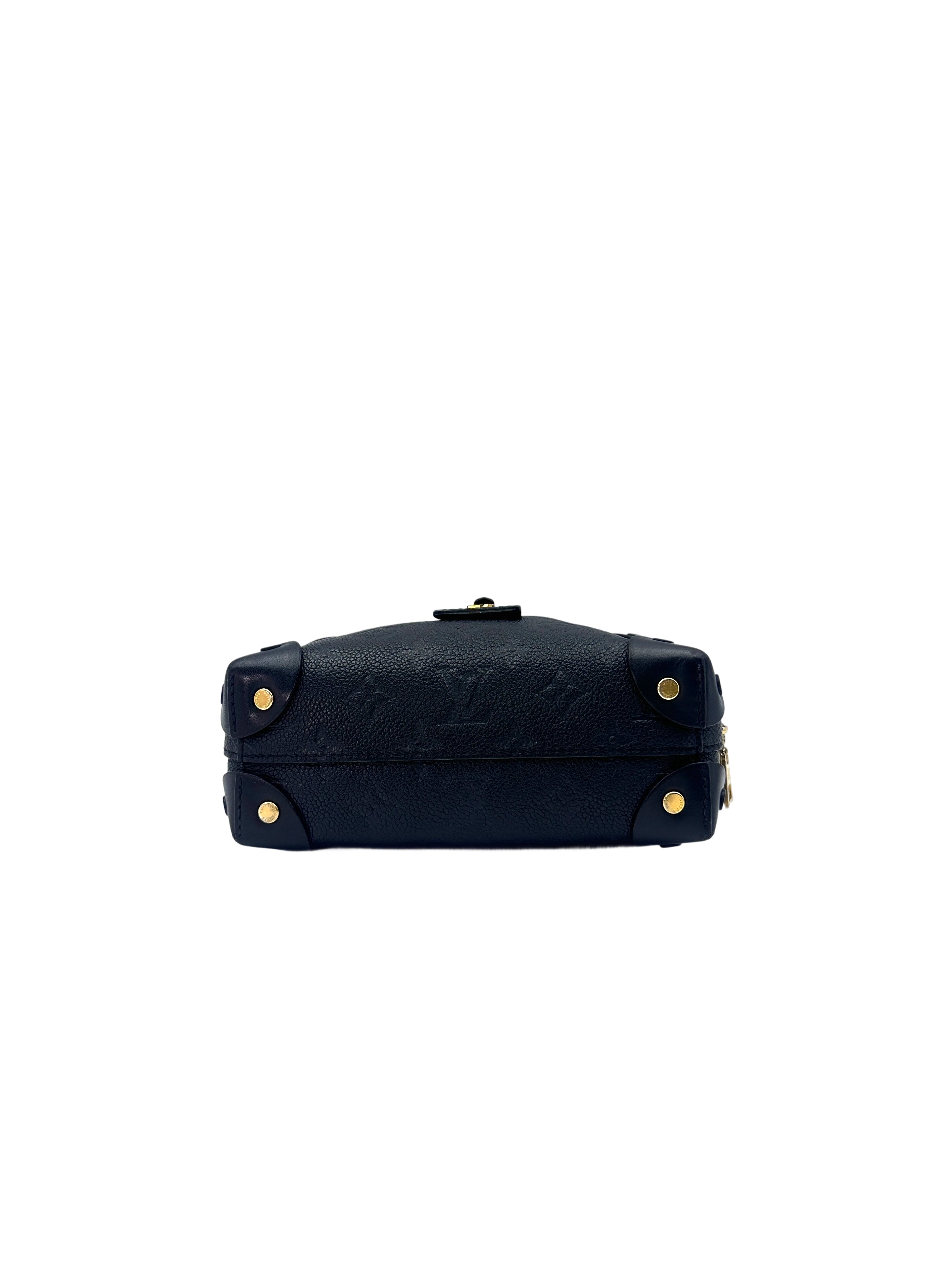 Louis Vuitton Petite Malle Souple Black Monogram Empreinte Handle Bag LV2066