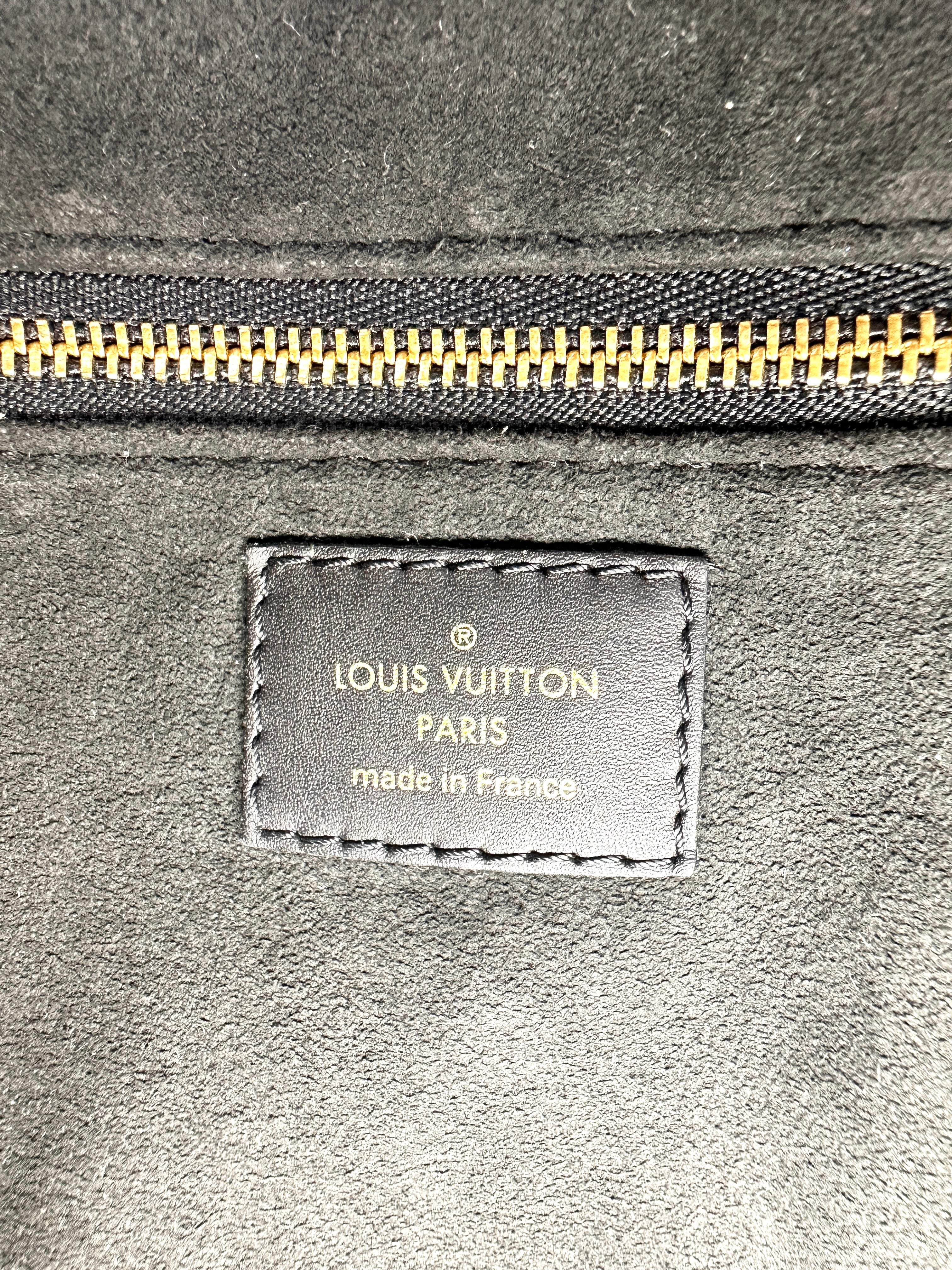 Louis Vuitton Petite Malle Souple Black Monogram Empreinte Handle Bag LV2066